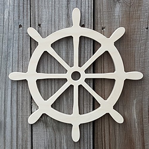 Handcrafted Wooden Sailboat with Ship Wheel & Anchor Set - Nautical Wall Decor for Beach House, Nursery & Ocean Theme Rooms - 12