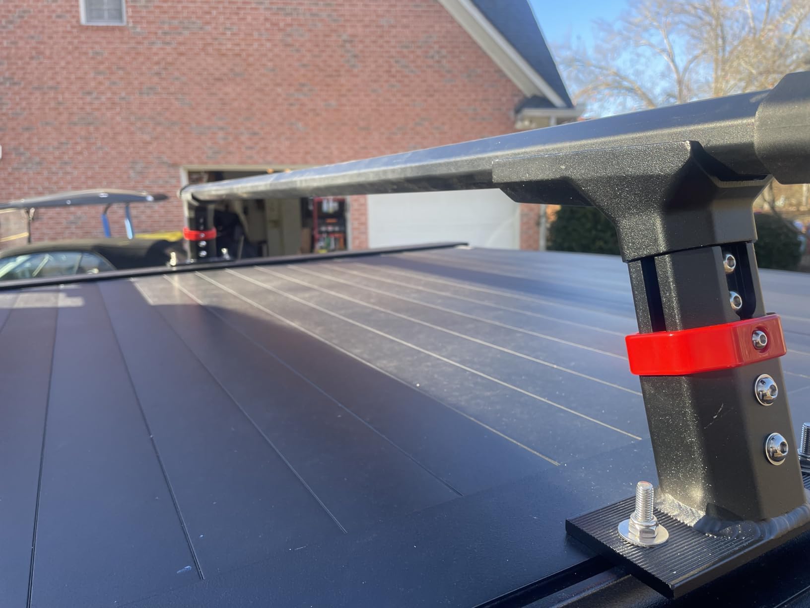 Universal Extendable Aluminum Pickup Truck Bed Rack - T-Slot Rail Compatible with Tonneau Covers | Heavy Duty Cargo Carrier for Camping Gear, Ladders & Construction Equipment