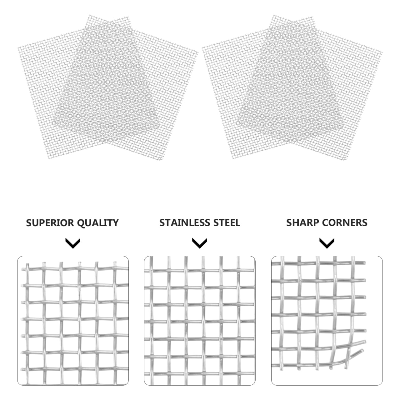 Balacoo 10pcs Stainless Steel Aquarium Mesh Screen - Fish Tank Plants Moss Net for Aquatic Decor, Perfect for Aquascaping & DIY Underwater Gardens