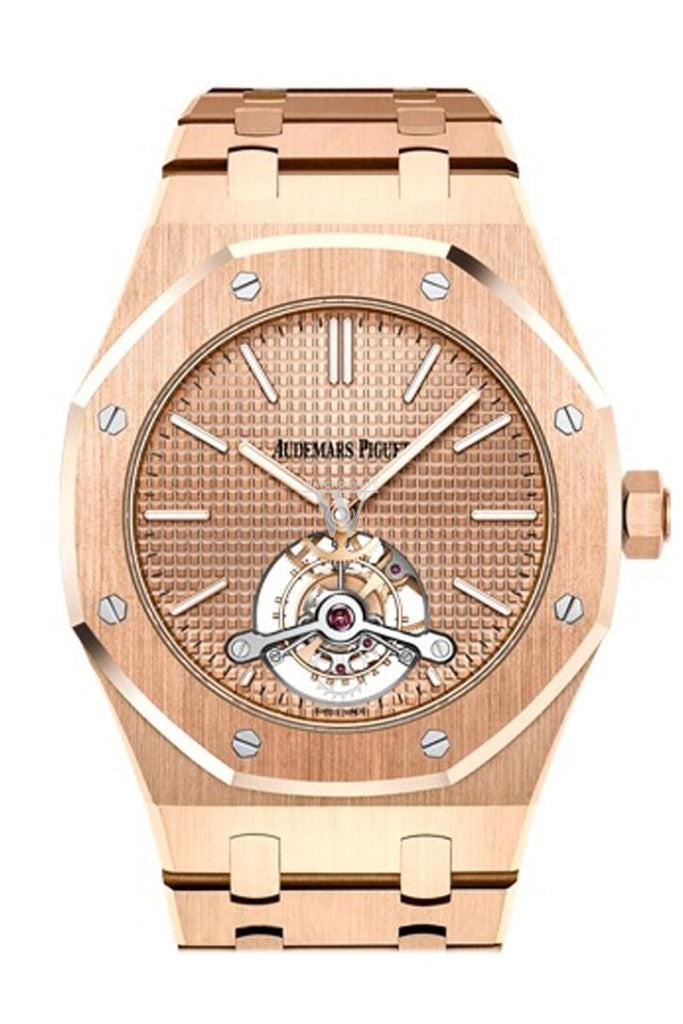 Audemars Piguet Royal Oak 41mm 18K Pink Gold Men's Watch with Pink Gold Toned Dial Ref. 26515OR.OO.1220OR.01 - Luxury Timepiece for Business Meetings & Formal Events