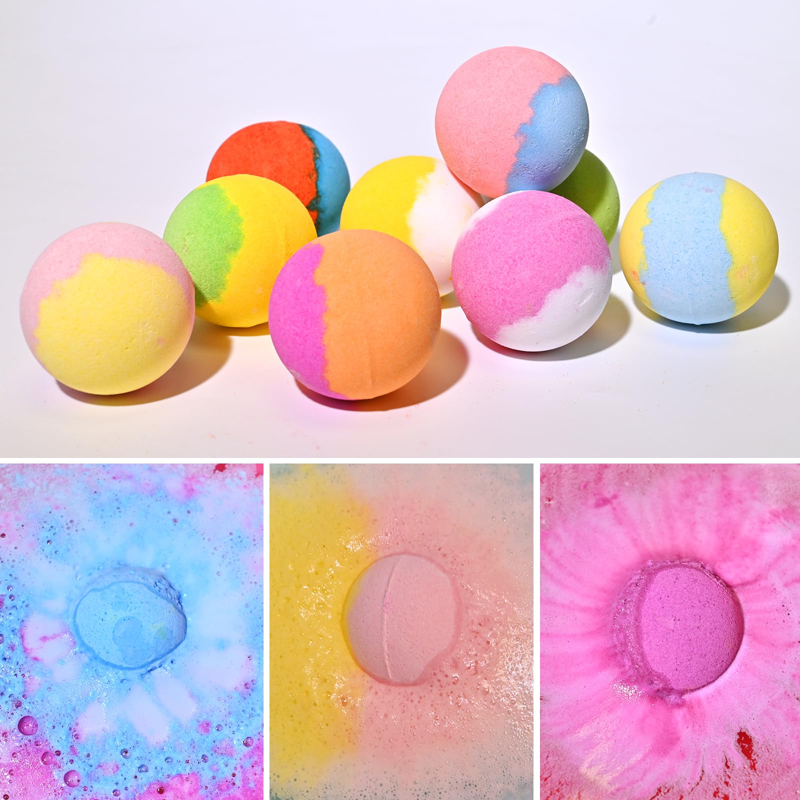 30-Pack Kids Bath Bombs with Surprise Toys Inside - Safe Bubble Bath Fizzy Balls for Girls & Boys | Halloween, Christmas, Birthday Gift Set | Perfect for Relaxing Bath Time & Party Favors