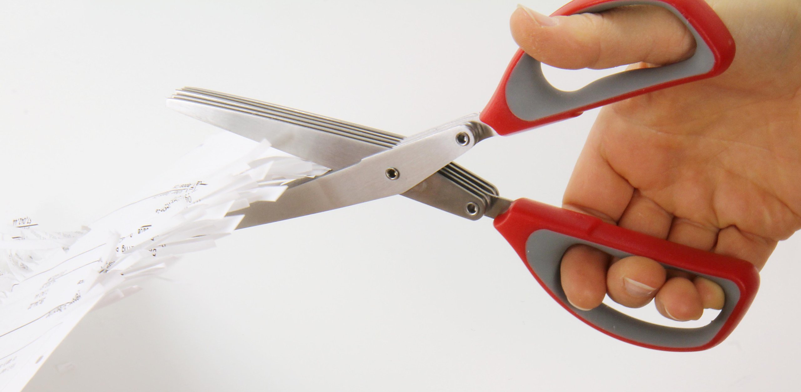 Westcott 8-Inch All-Purpose Shredder Scissors - Heavy Duty Paper Shredding Scissors for Office, Home & Crafting - Red