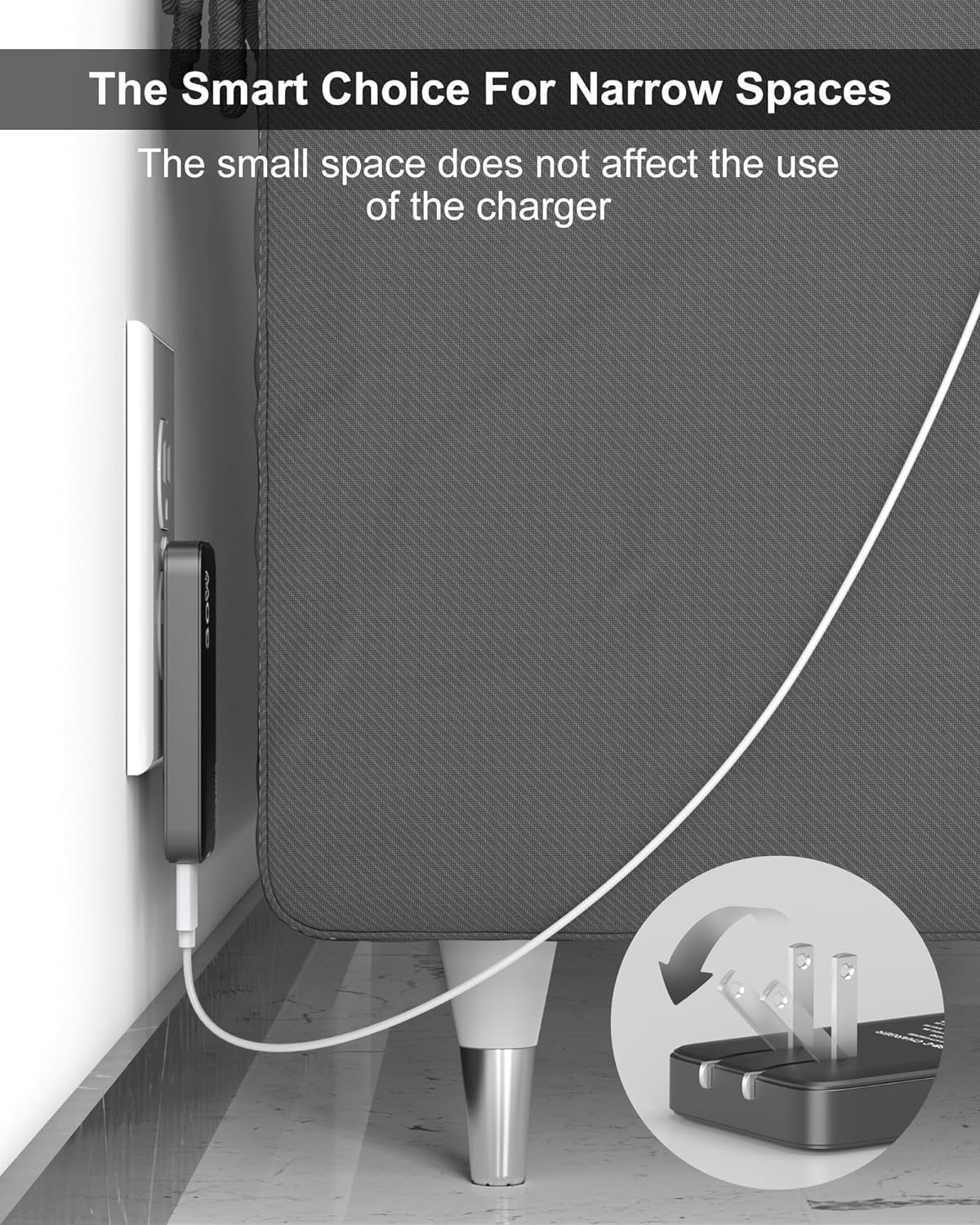 30W Ultra-Slim 3-Port USB C Wall Charger with PD Fast Charging & Foldable Plug - Compatible with iPhone 15/14/13/Pro Max, iPad Pro, Galaxy S23/S22 & More (Gray) - Perfect for Travel, Home & Office Charging Needs