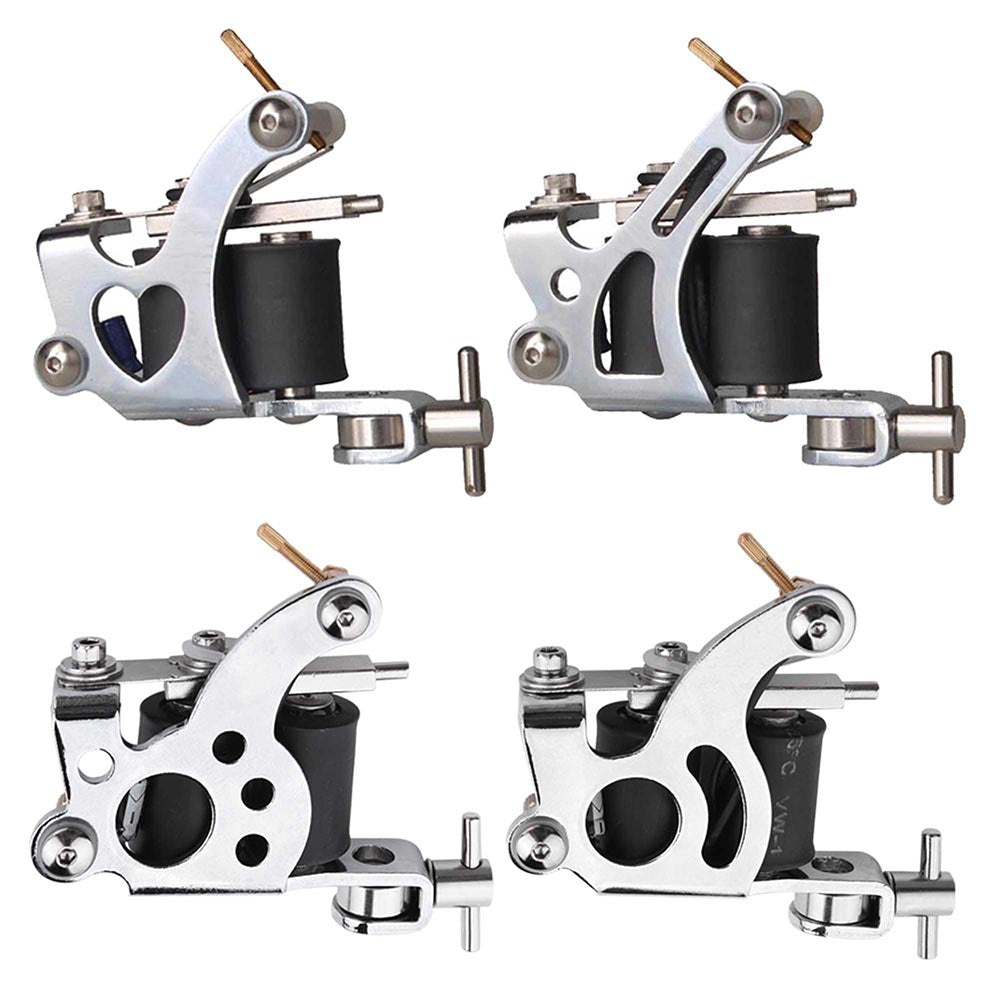 Professional 4 Tattoo Gun Machine Kit with Power Supply & 40 Vibrant Inks - Complete Tattoo Starter Set for Artists & Beginners | Home Studio & Professional Tattoo Parlor Use