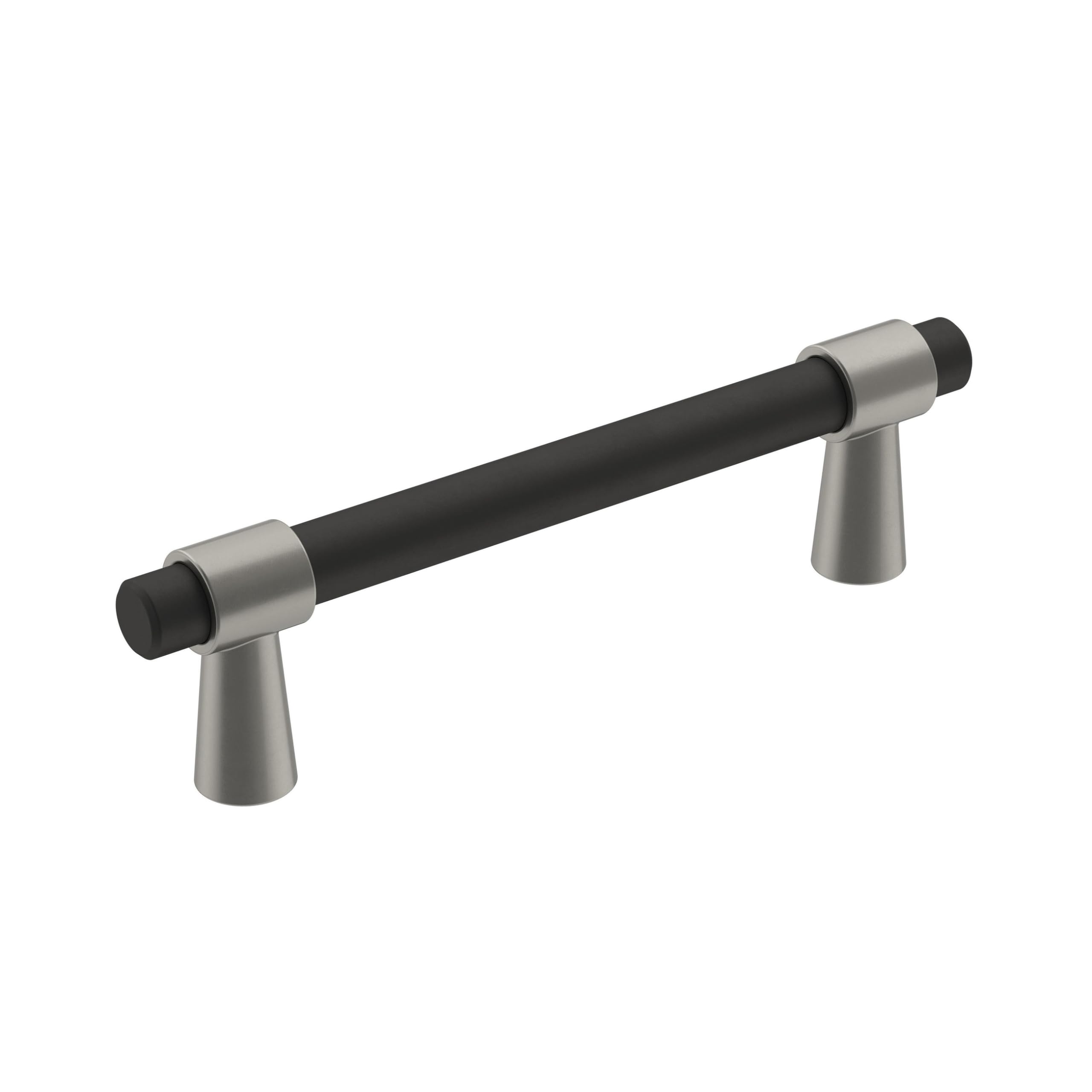 Amerock Mergence 3-3/4 inch (96mm) Center-to-Center Cabinet Pulls - Matte Black & Satin Nickel Drawer Handles (1 Pack) - Perfect for Kitchen Cabinets, Bathroom Vanities & Furniture Hardware Upgrade