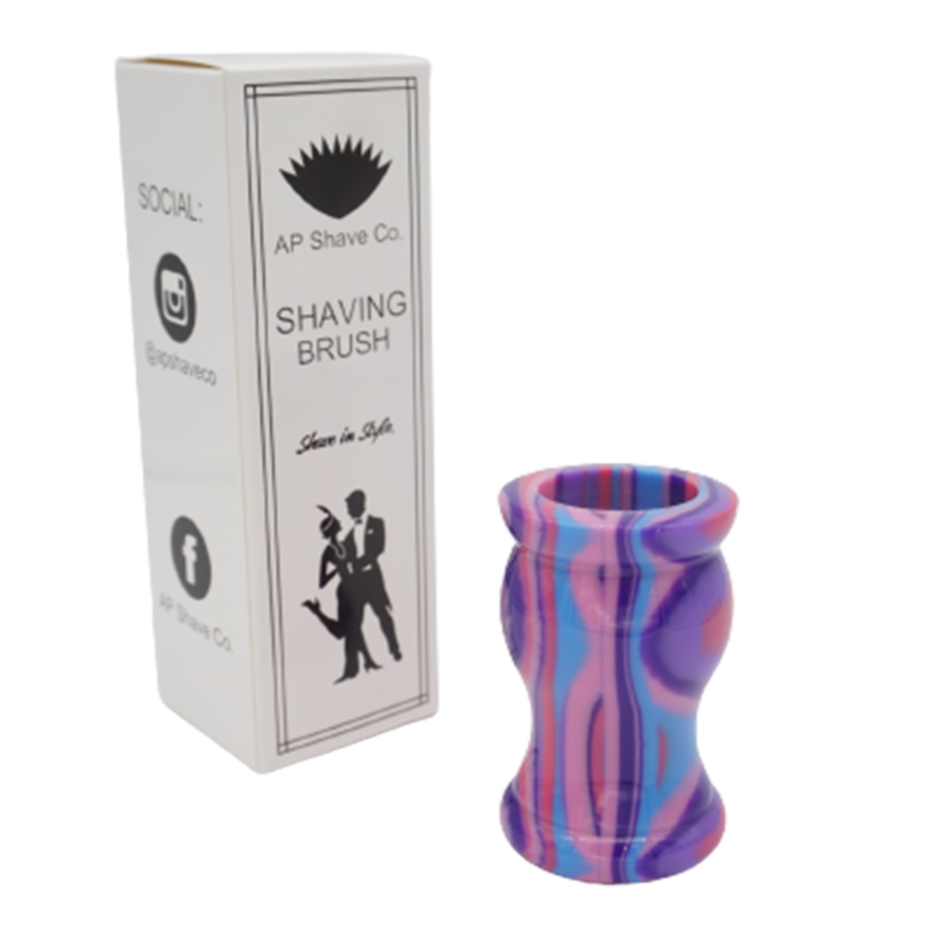 Premium Handcrafted Purple Haze Shaving Brush Handle - Fits 24mm & 26mm Knots - Perfect for Wet Shaving & Grooming Gifts for Men