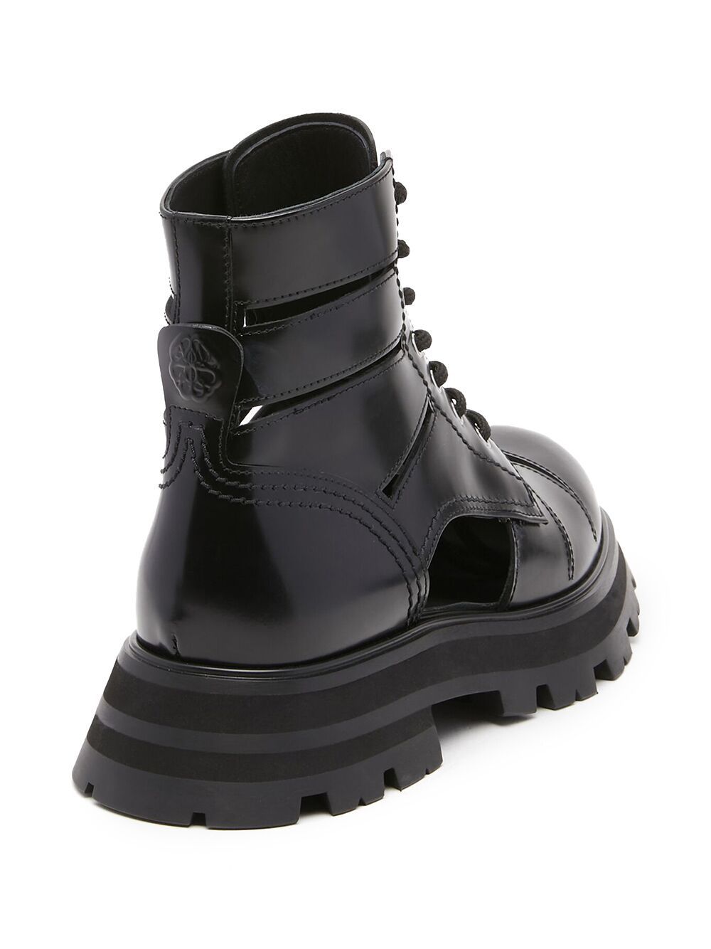 Alexander McQueen Black Leather Boots for Women - Stylish & Comfortable Ankle Booties for Casual Outings & Evening Events