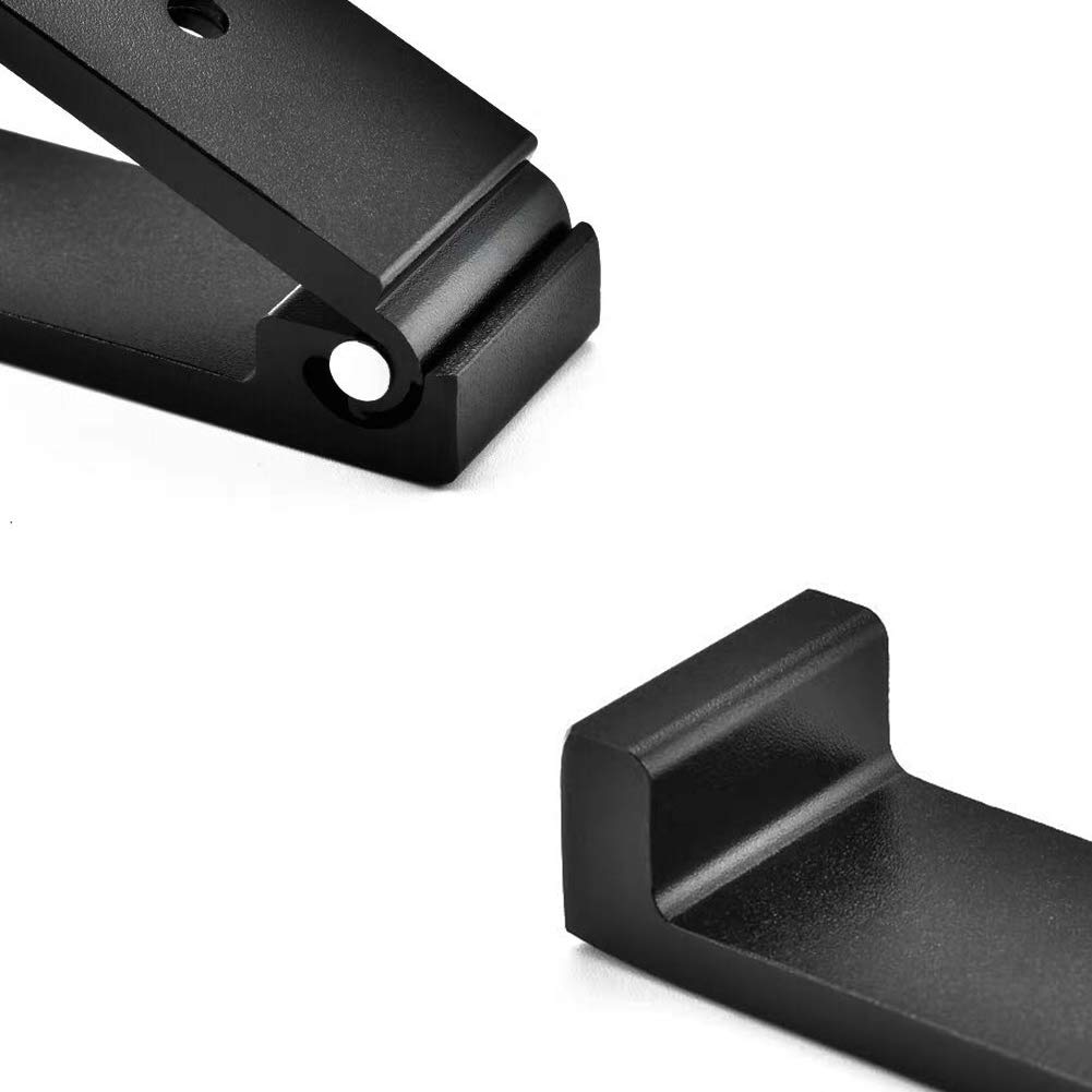 2 Pack Foldable Aluminum Helmet Hooks - Heavy Duty Wall Mount Hooks for Hanging Clothes, Coats, Hats, Bags - Space Saving Invisible Wall Hooks for Kitchen, Bathroom, Office, Living Room & Wardrobe Organization (Black) - Perfect for Home, Dorm & RV Storage Solutions