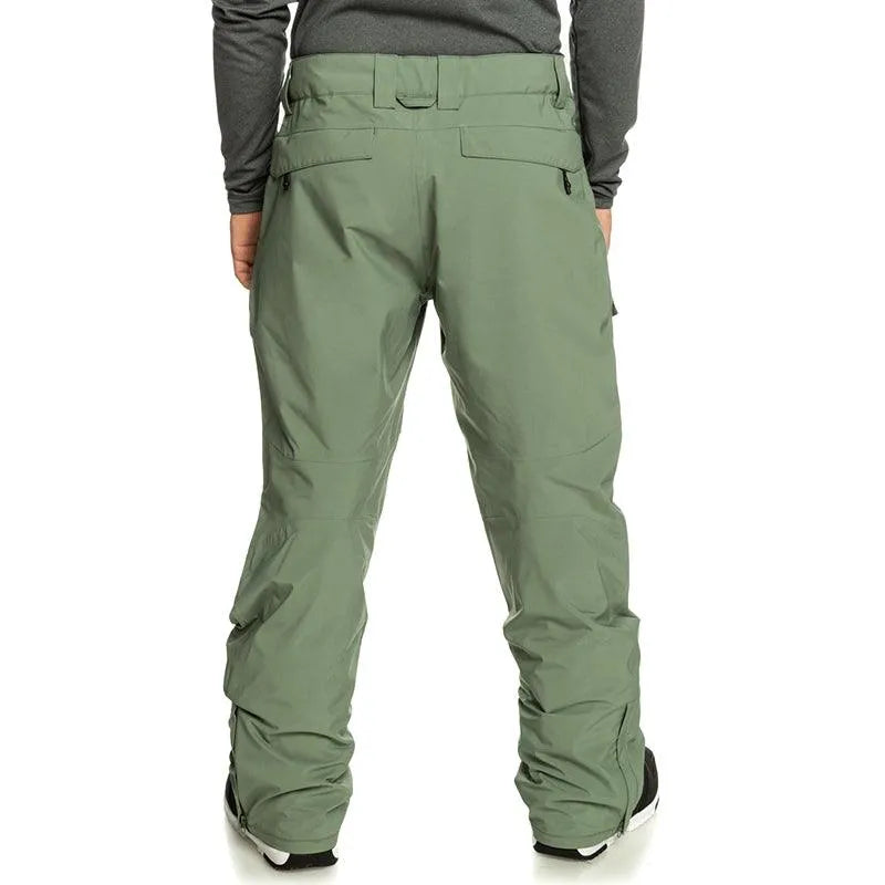 Quiksilver Men's Snow Utility Pants - Olive Green | Waterproof Snowboard & Ski Pants for Winter Sports & Outdoor Activities