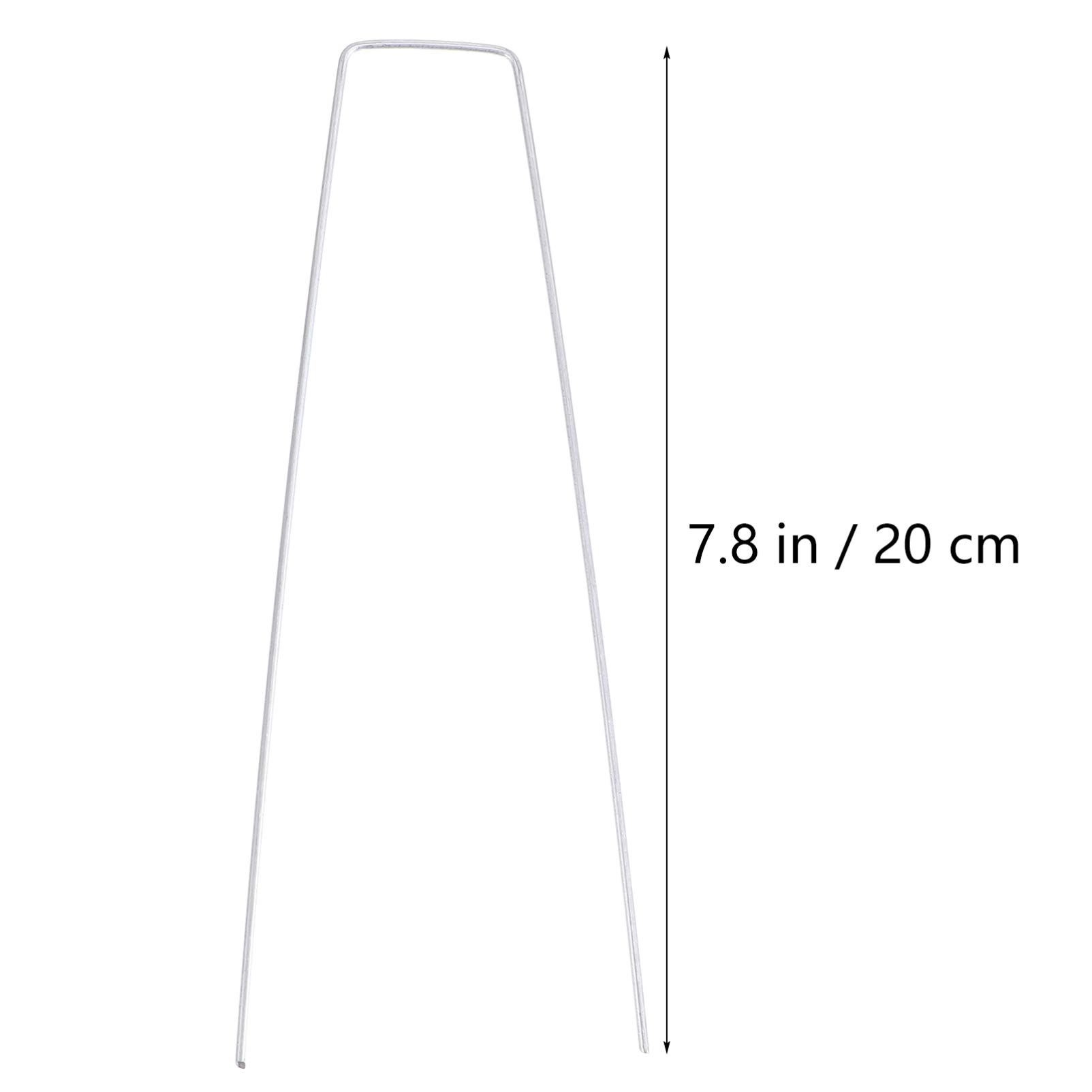 BESPORTBLE 100pcs U-Shaped Turf Stakes - Heavy Duty Garden Pegs for Lawn, Artificial Grass & Landscaping - Durable Ground Nails for Securing Turf, Netting & Outdoor Fabrics - Perfect for Gardening, Yard Work & DIY Projects