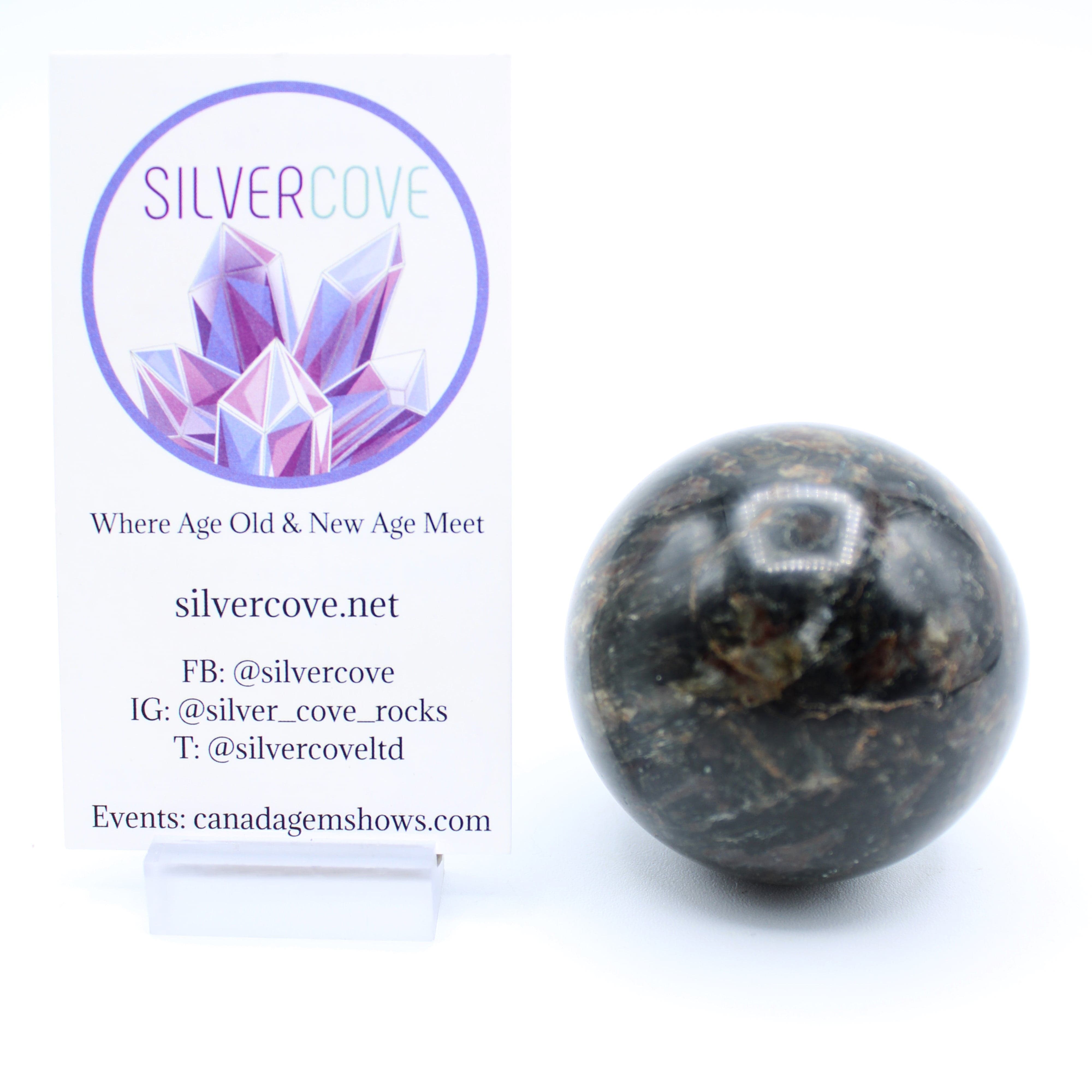 Natural Astrophyllite Sphere - Healing Crystal for Meditation, Energy Work & Spiritual Growth - Perfect for Home Decor, Yoga & Reiki