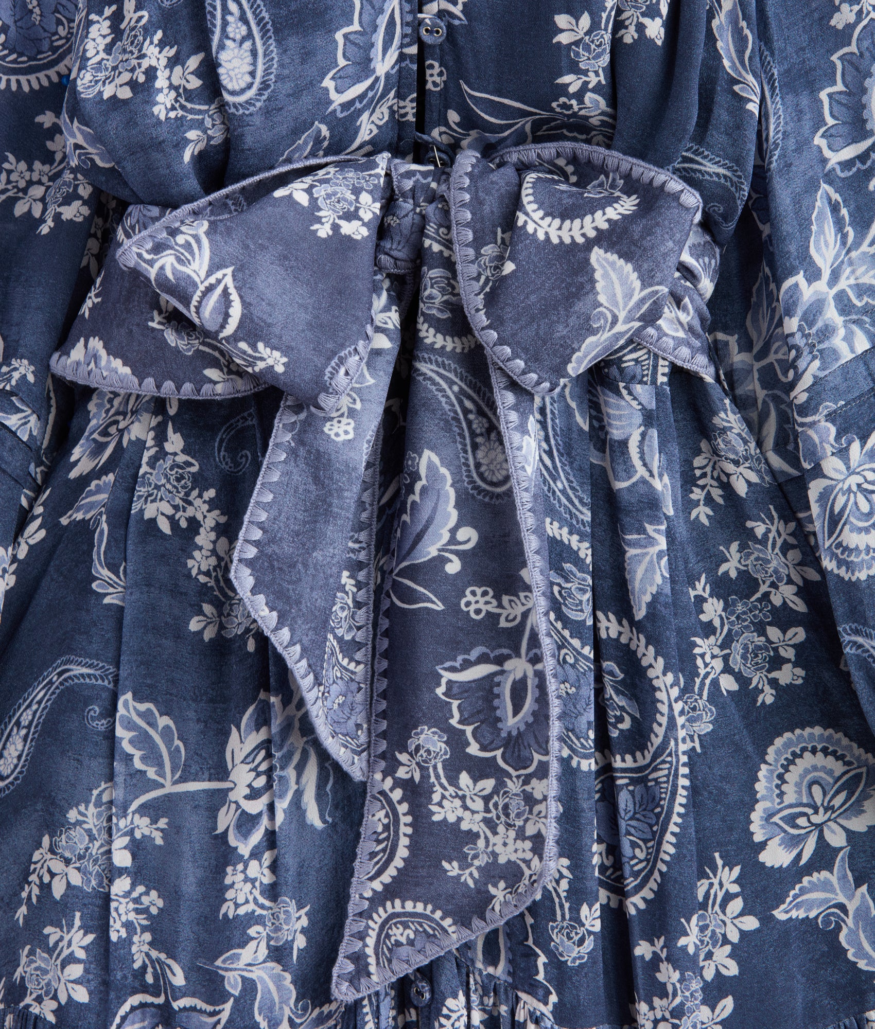 Elegant Iris Floral Print Dress in Blue Multi - Perfect for Spring Weddings, Garden Parties & Casual Outings