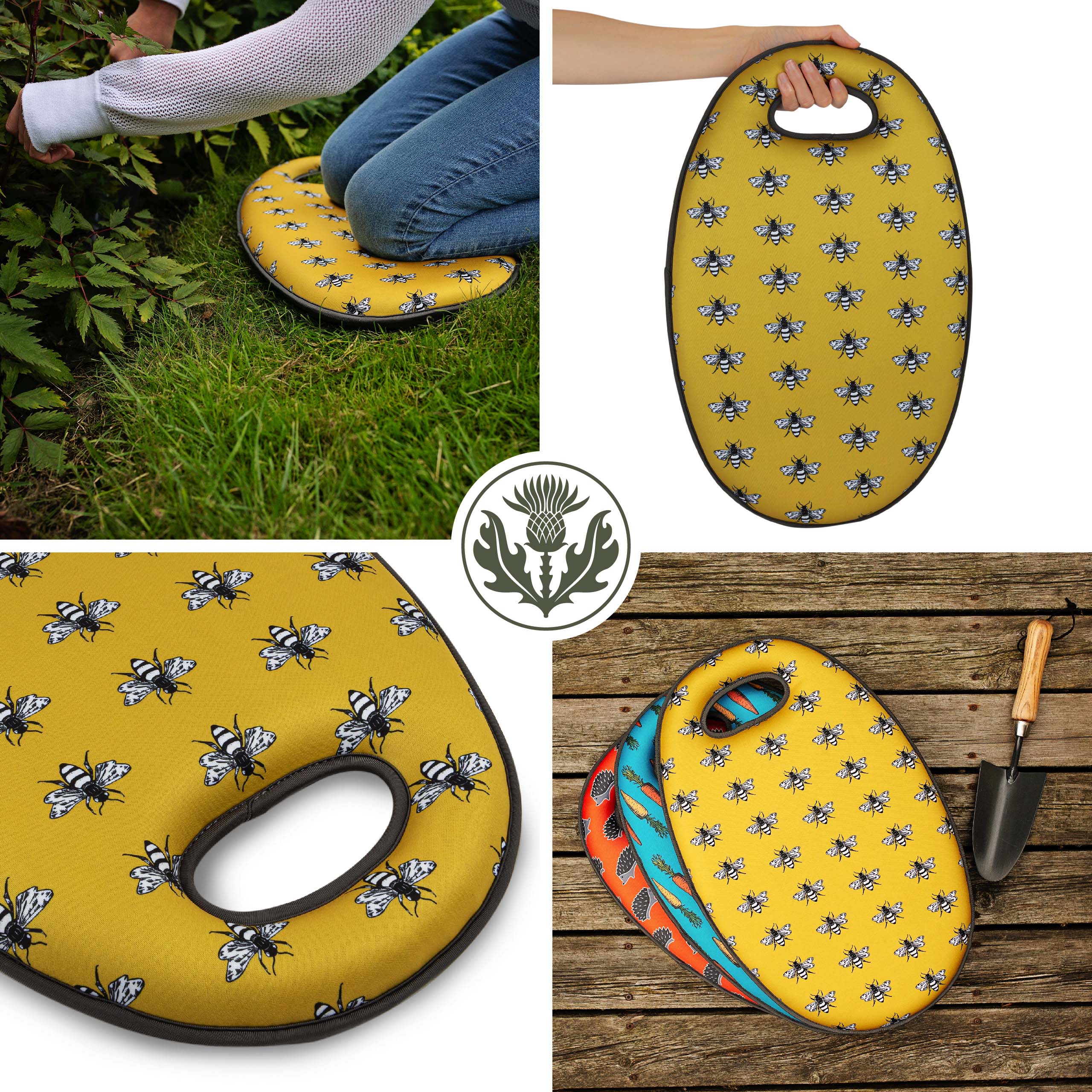 Thistlewood Memory Foam Garden Kneeler Pad - Comfortable Cushion for Gardening, Weeding & Outdoor Work - Waterproof & Durable Knee Protection for Seniors & Adults - Perfect for Lawn Care, Planting & Yard Maintenance