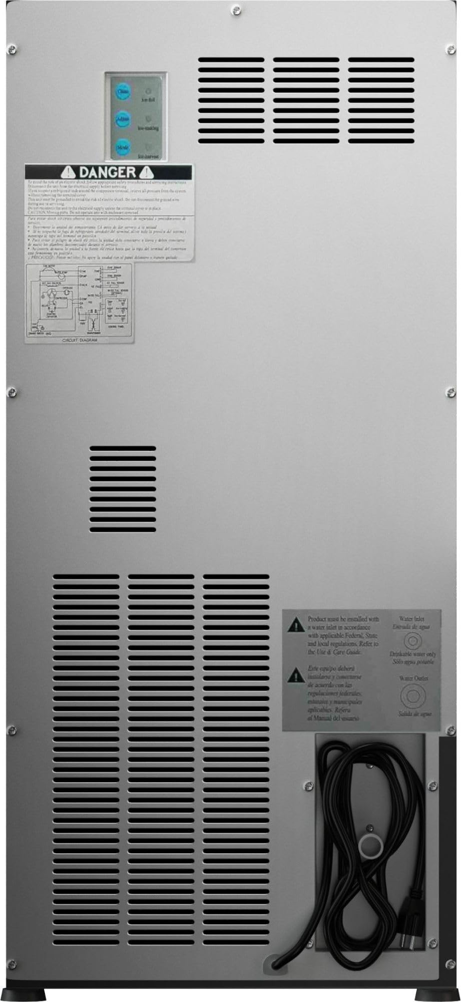 EdgeStar IB450SS 15-Inch Undercounter Ice Maker - 50 lb Daily Capacity, Stainless Steel Commercial Ice Machine for Restaurants, Bars & Home Use