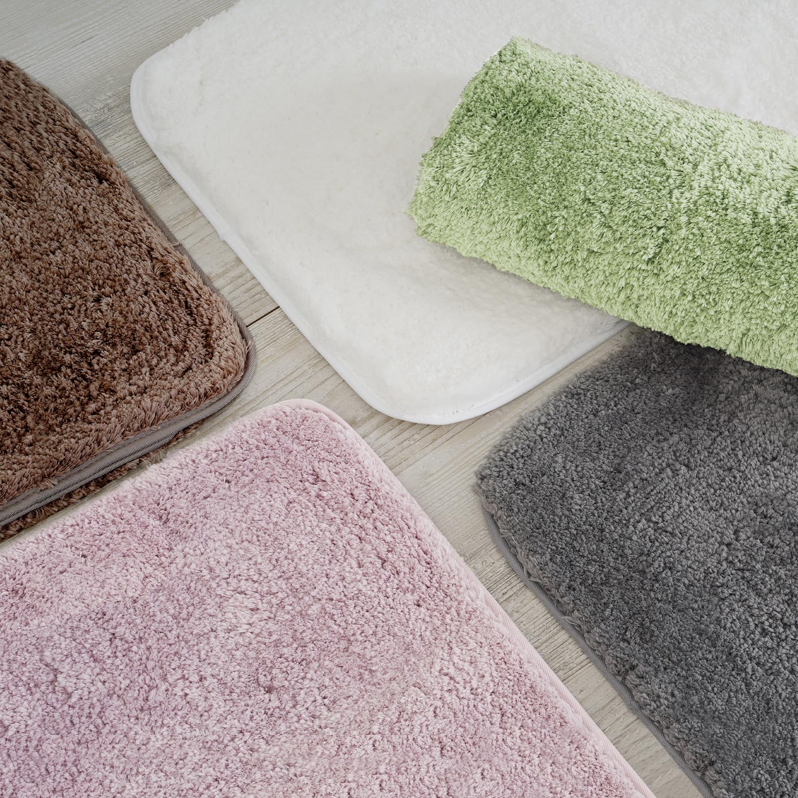 ROSMARUS Non-Slip Shaggy Bath Rugs - 20