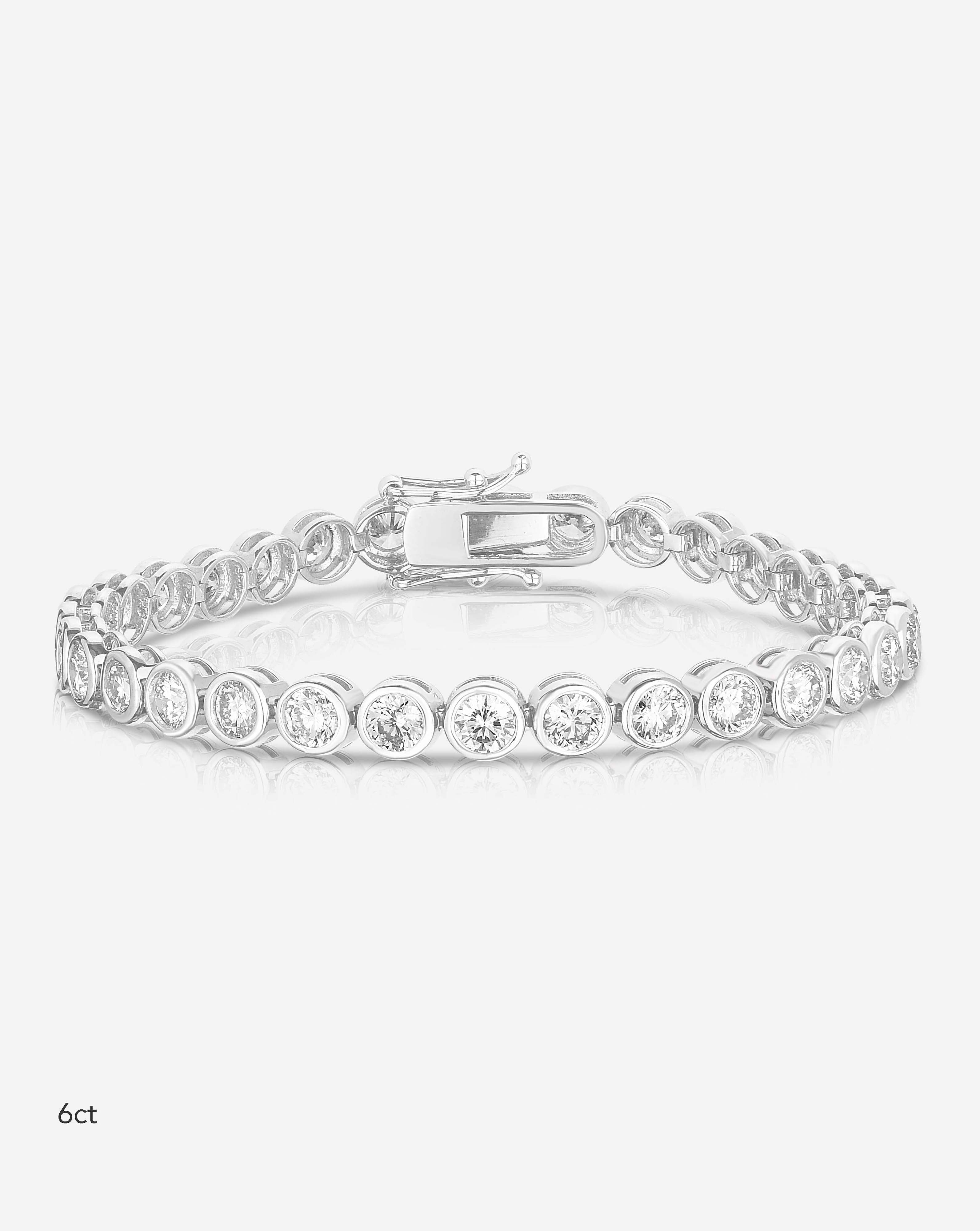 Elegant Bezel Set Diamond Tennis Bracelet for Women - Perfect for Weddings, Parties & Special Occasions