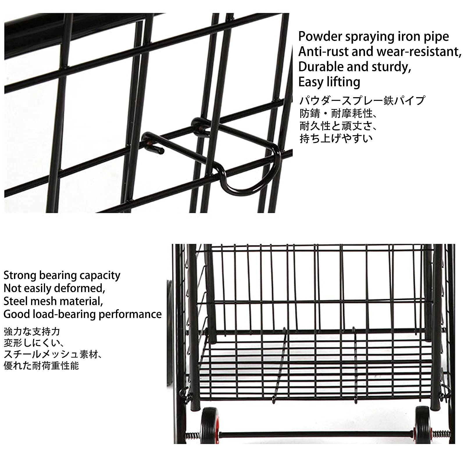 Portable Shopping Cart - High Capacity Multifunctional Foldable Grocery Luggage Cart for Travel, Camping & Beach | Lightweight Collapsible Handcart for Groceries, Picnics & Outdoor Adventures