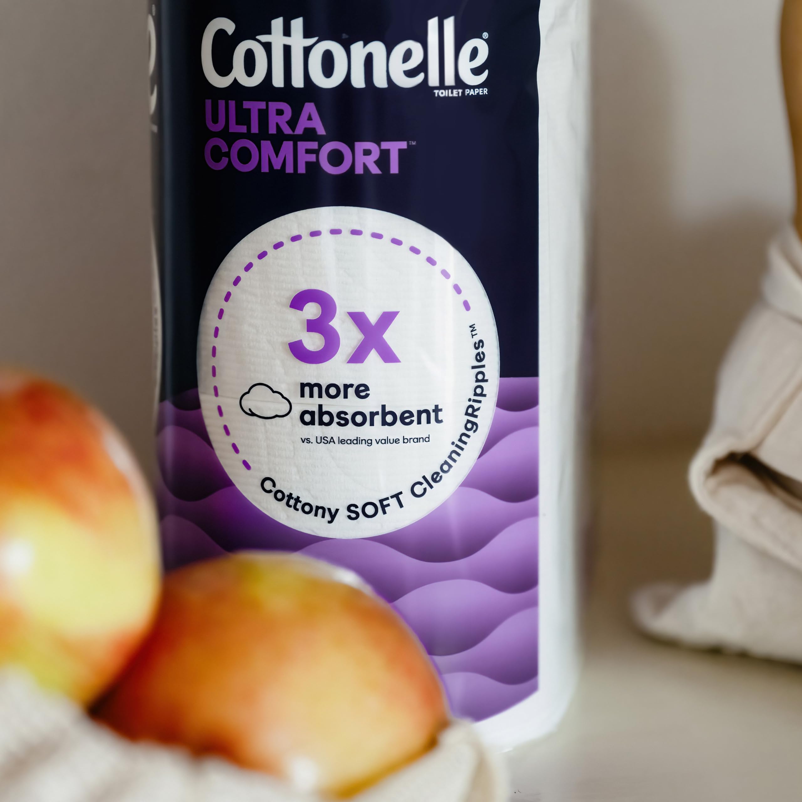 Cottonelle Ultra Comfort Toilet Paper - 9 Mega Rolls (Equivalent to 36 Regular Rolls) | 244 Sheets per Roll | Soft & Strong Bath Tissue for Home & Office Use | Packaging May Vary