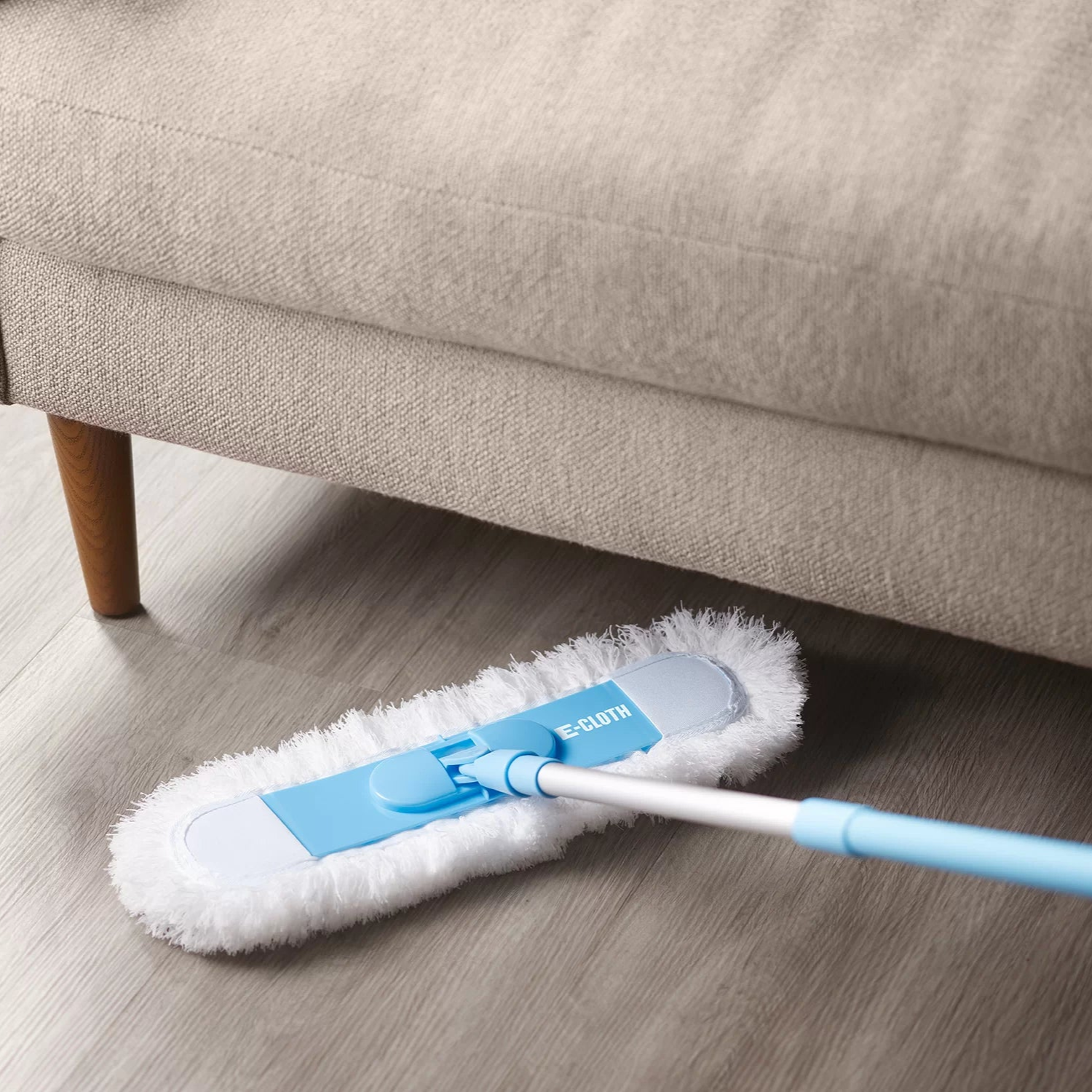 E CLOTH Flexi Edge Floor & Wall Duster - Microfiber Cleaning Tool for Dusting Hard Floors, Walls & Baseboards - Perfect for Home, Office & Pet Hair Removal