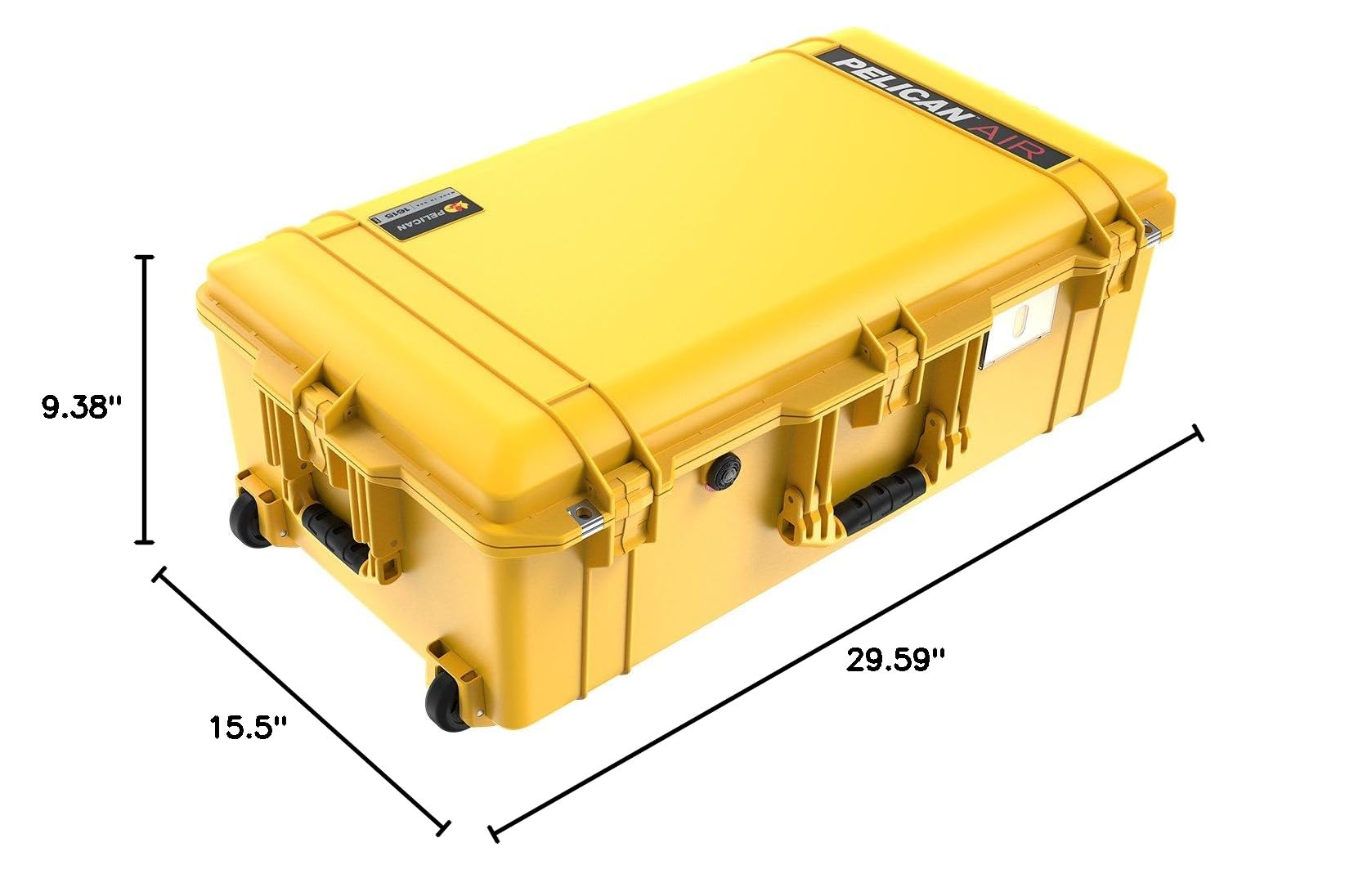 Pelican Air 1615 Waterproof Hard Case - Lightweight & Durable Yellow Travel Case for Camera, Drone & Electronics | Perfect for Air Travel, Outdoor Adventures & Equipment Protection