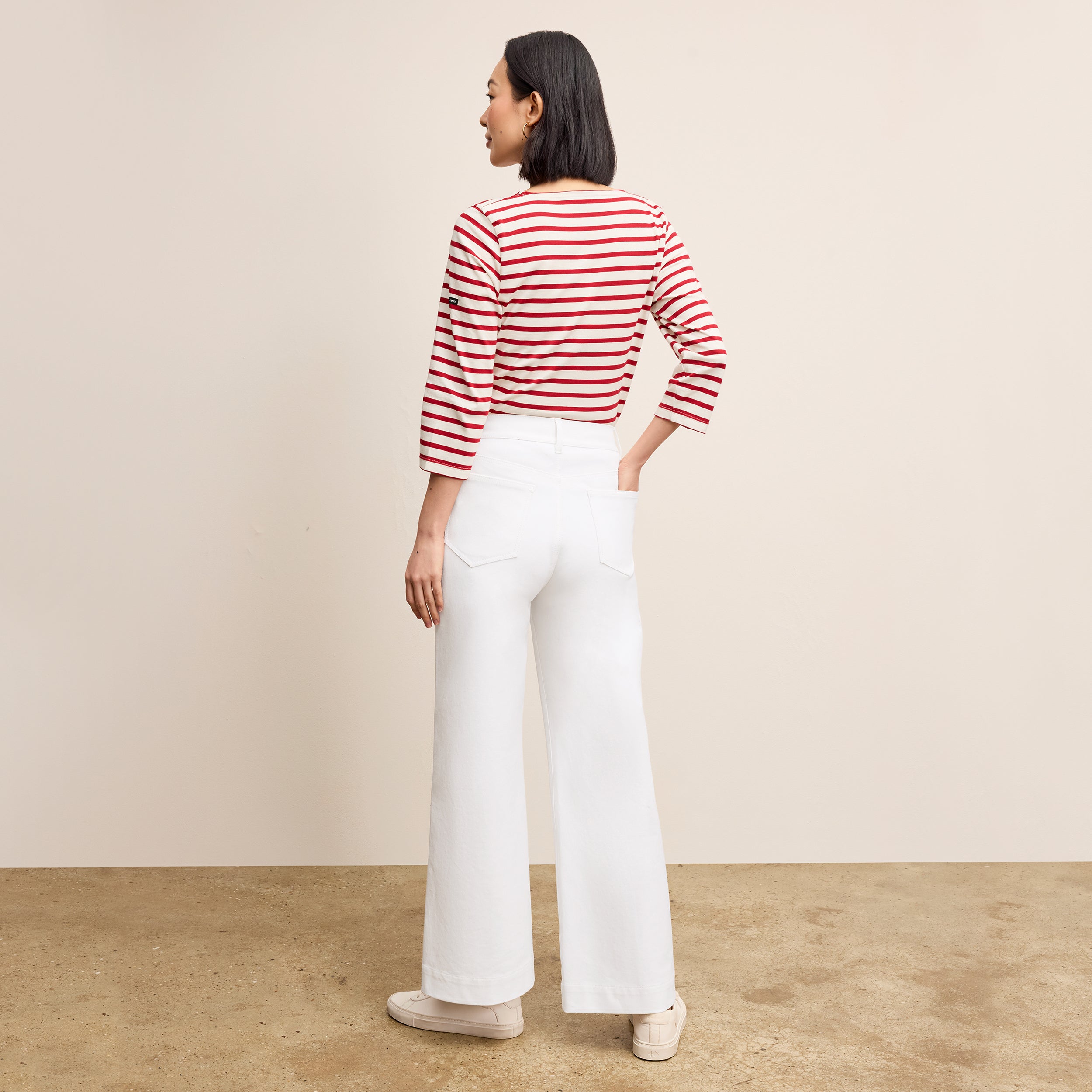 Milo Wide Leg Jeans for Women - Eco-Friendly Stretch Denim Pants in White | Comfortable & Sustainable Fashion for Casual Wear & Office Outfits