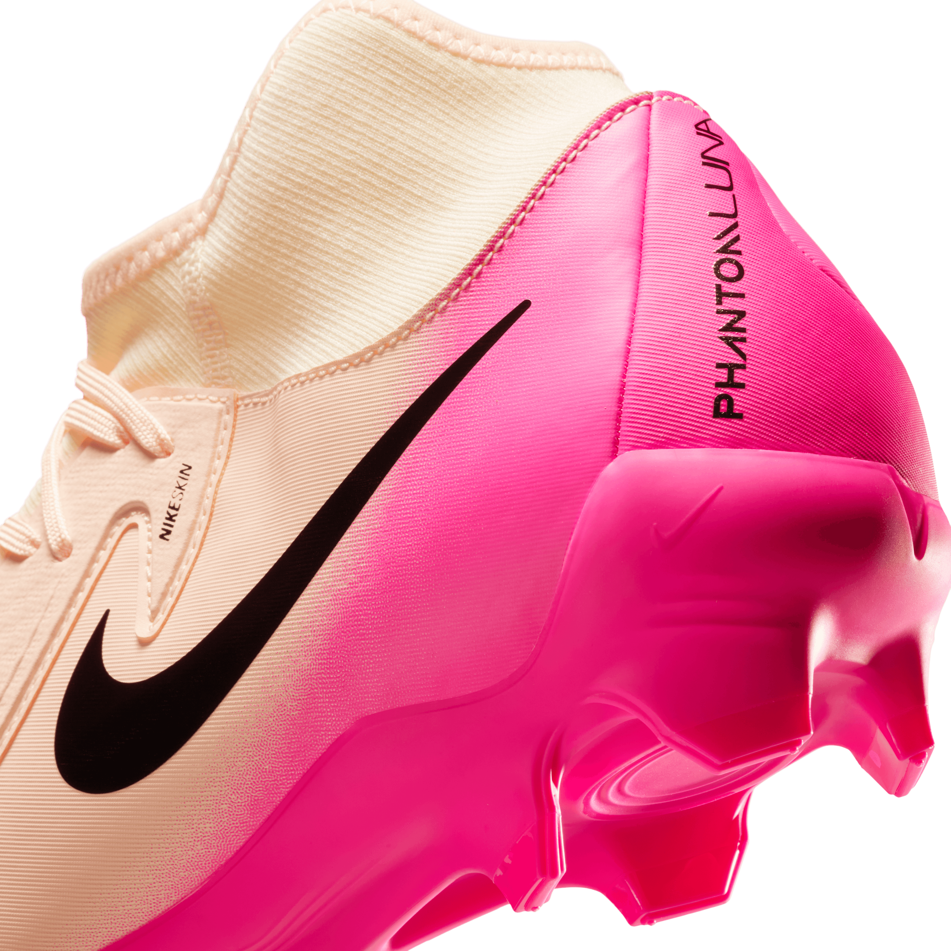 Nike Phantom Luna 2 Academy FG/MG Soccer Cleats for Women & Men - Crimson Tint/Black/Pink Blast - Firm Ground & Multi-Ground Football Boots - Perfect for Training, Matches & Outdoor Sports
