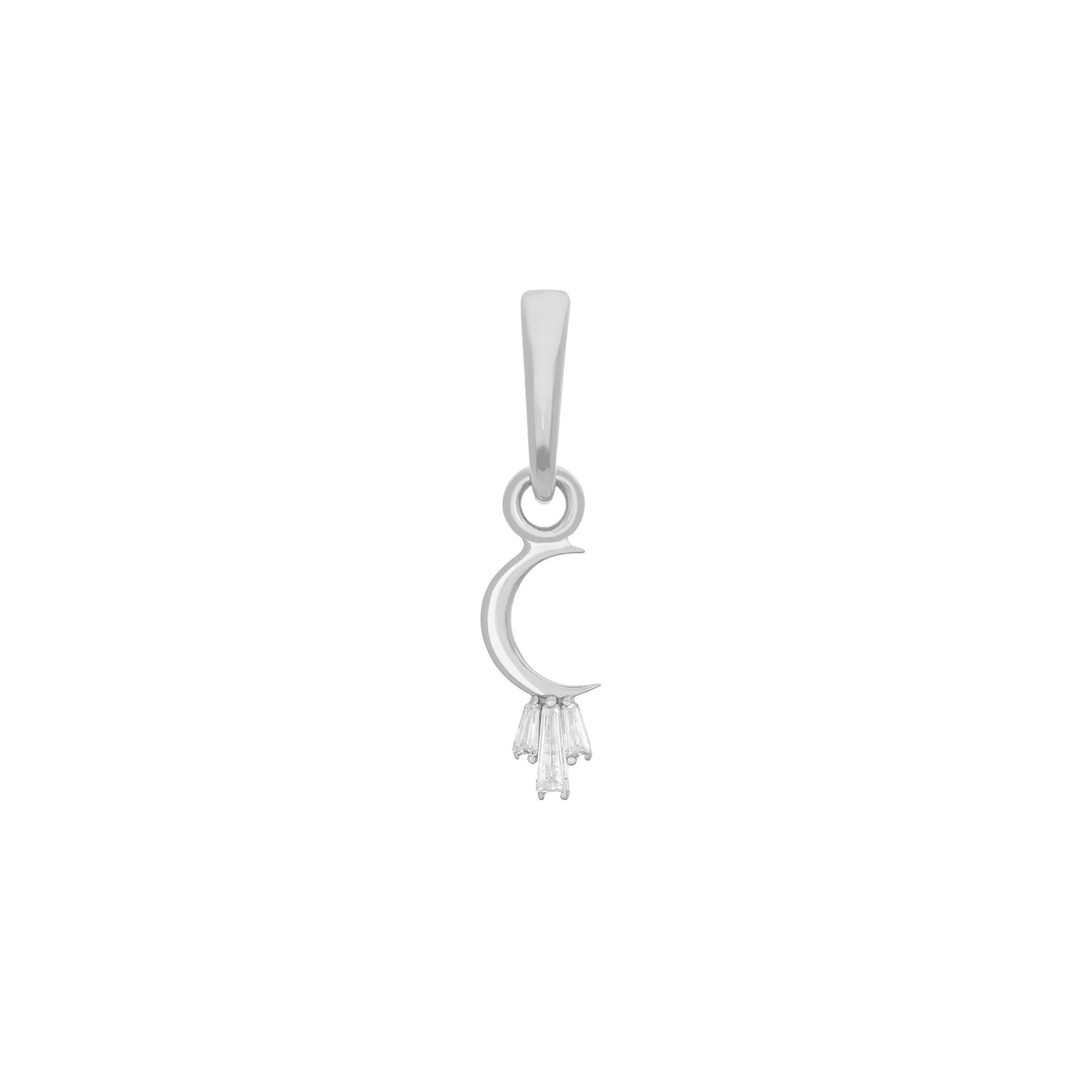 Crescent Moon Charm Necklace - Dainty Silver Moon Pendant for Women - Perfect for Layering, Gift Giving & Boho Style Jewelry