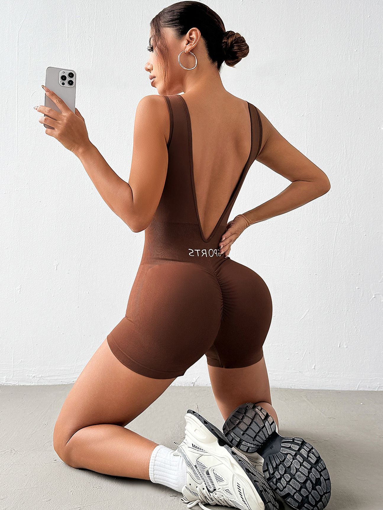 ZASUWA Women's Sexy Deep V Neck Waist Trainer Backless Body Shaper Romper - Tummy Control & Butt Lift for Workout, Party & Date Night
