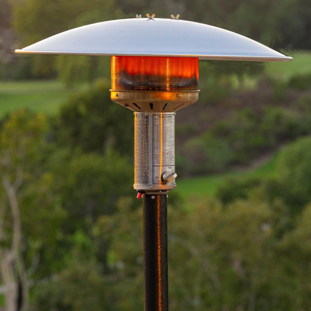 Portable Propane Patio Heater - Outdoor Gas Heater for Backyard, Deck, Garden, and Patio - Jet Silver Finish - Ideal for Cold Weather, Camping, and Outdoor Gatherings