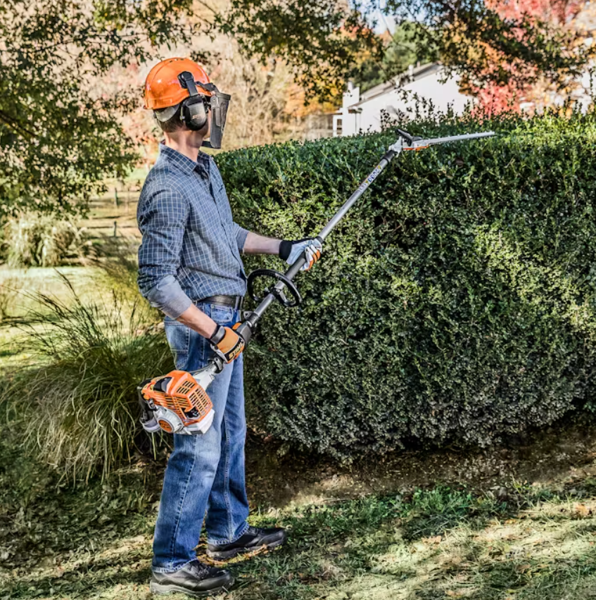 STIHL HL KM 0°-145° Angle Hedge Trimmer Attachment for Professional Landscaping & Garden Maintenance