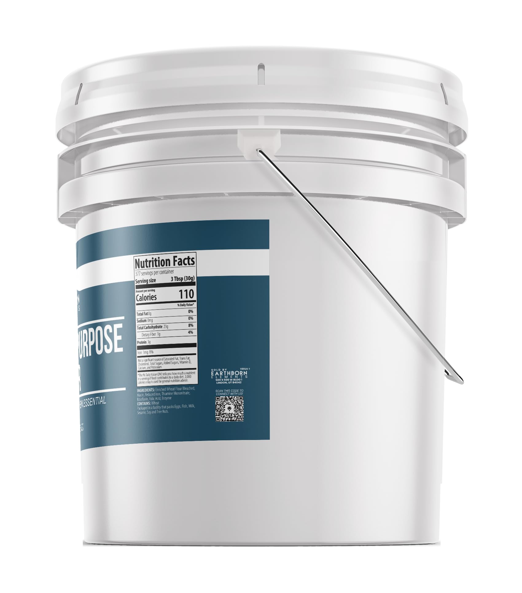 **Earthborn Elements All-Purpose Flour - 5 Gallon Bulk Bucket for Baking & Cooking | Premium Kitchen Essential for Bread, Cookies, Cakes & More**