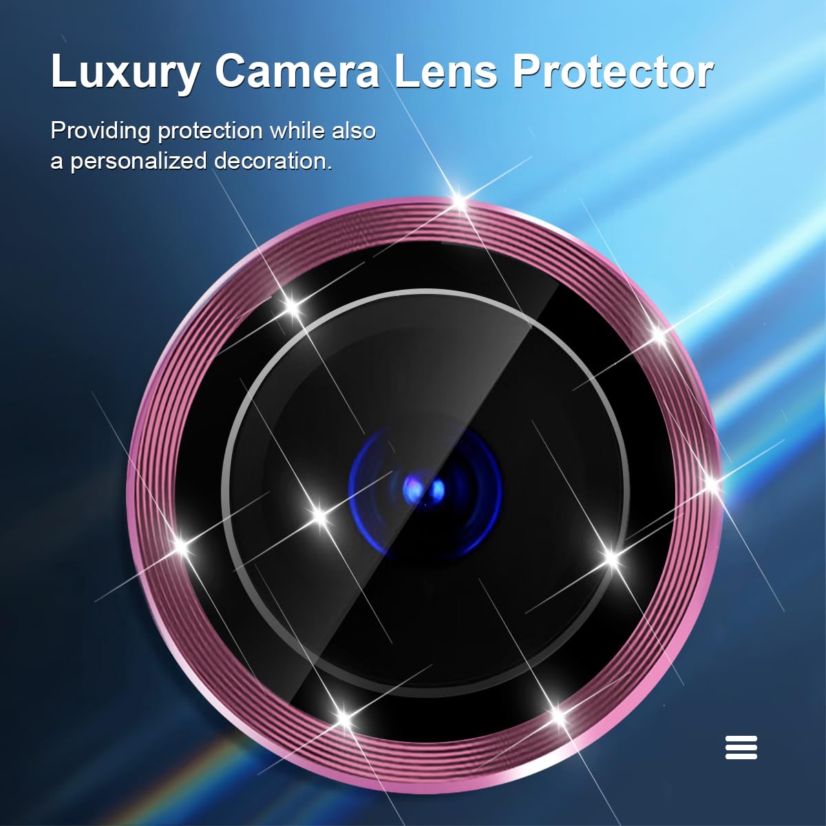 Premium Tempered Glass Camera Lens Protector for iPhone 16 Pro Max & iPhone 16 Pro - Aluminum Alloy Lens Ring Cover - Scratch & Impact Resistant - Pink | Perfect for Outdoor Photography, Travel & Daily Protection