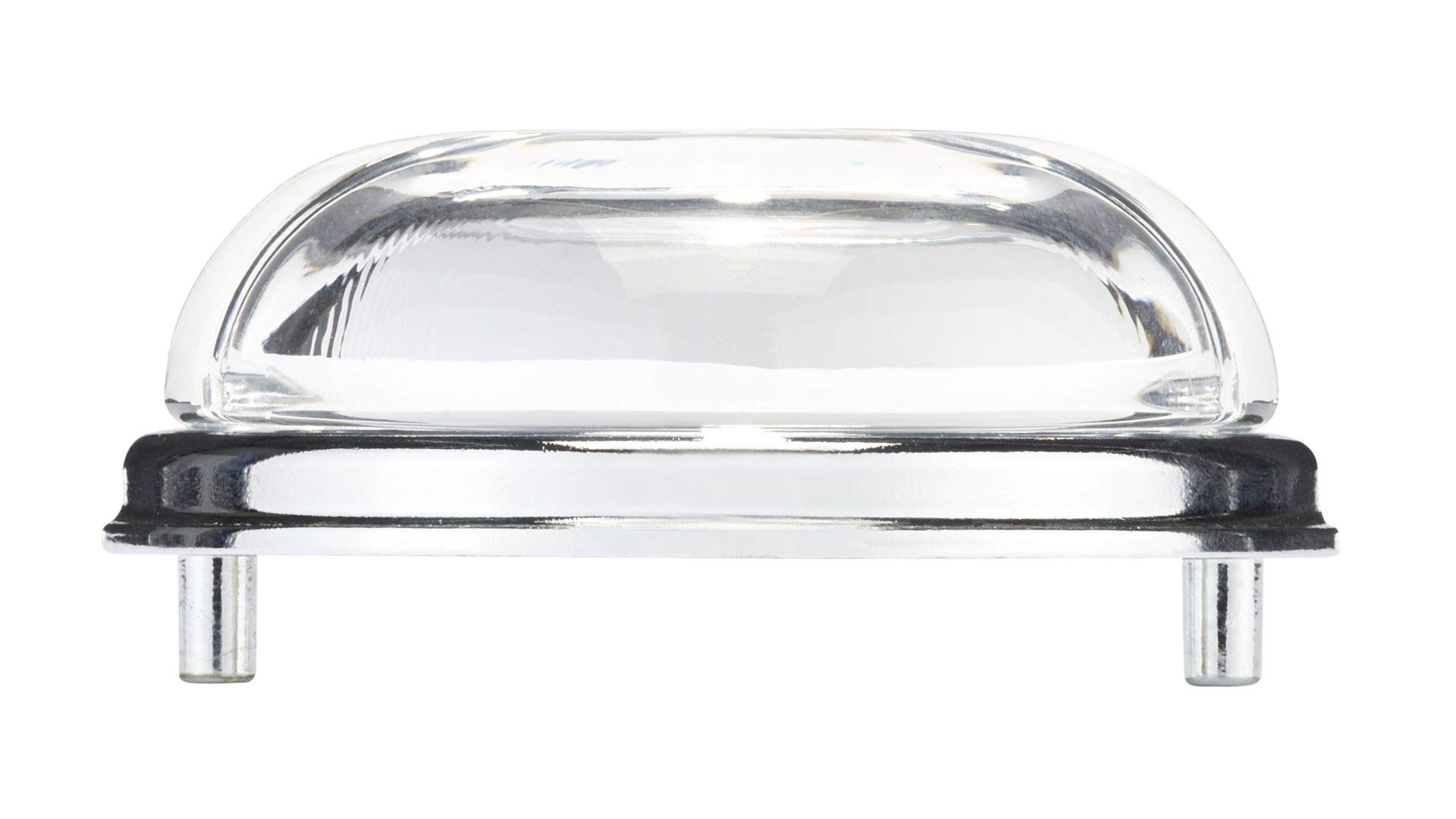 Richelieu Hardware BP1008214011 Montreuil Collection 3-inch (76mm) Center-to-Center Clear & Chrome Cabinet Drawer Pull Handle - Modern Kitchen, Bathroom & Furniture Hardware for Cabinets, Dressers & Storage Units
