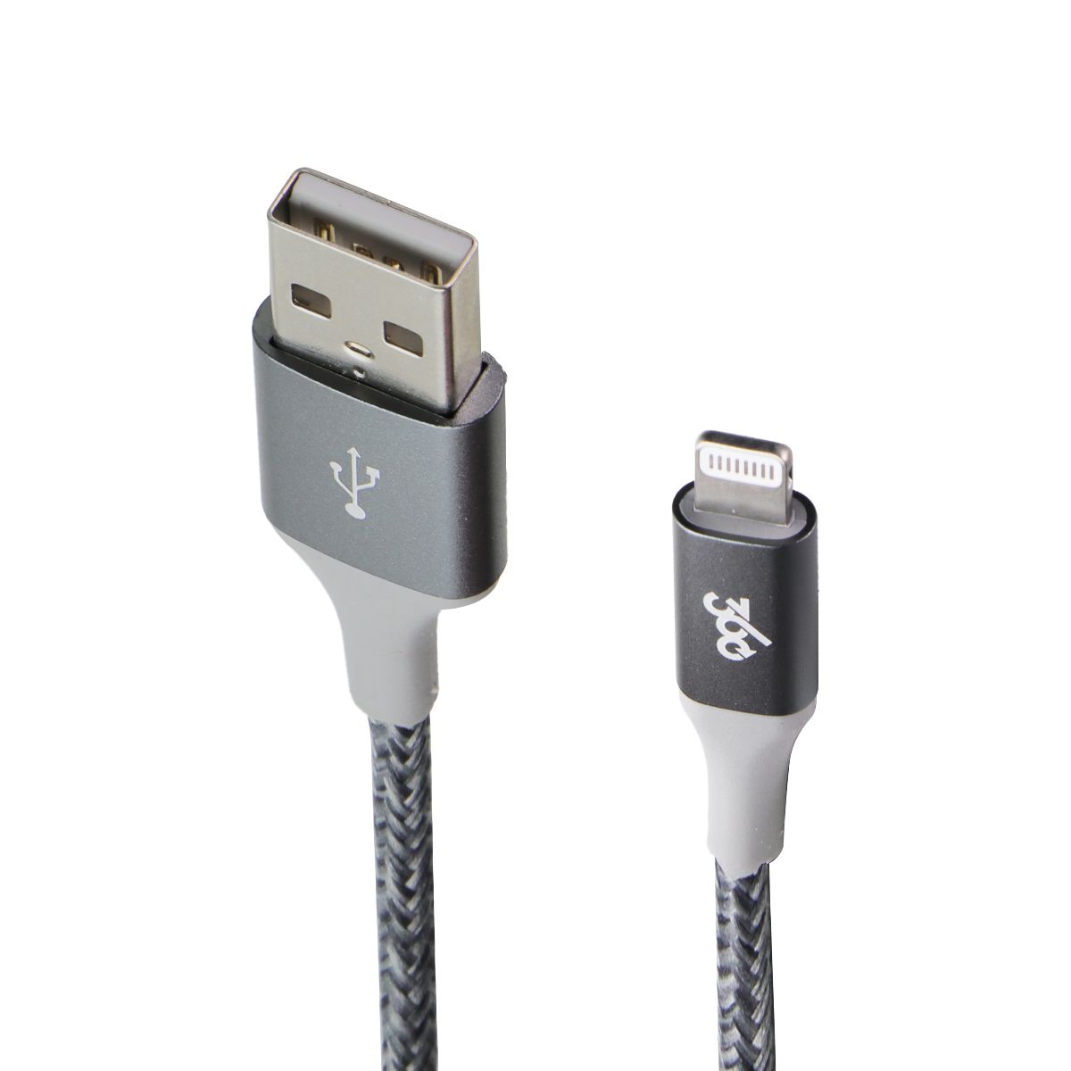 360 Electrical 4 FT Lightning to USB A Braided Charging Cable - Durable Fast Charging Cord for iPhone 14/13/12/11/X/8 - Perfect for Home, Office & Travel (Charcoal)
