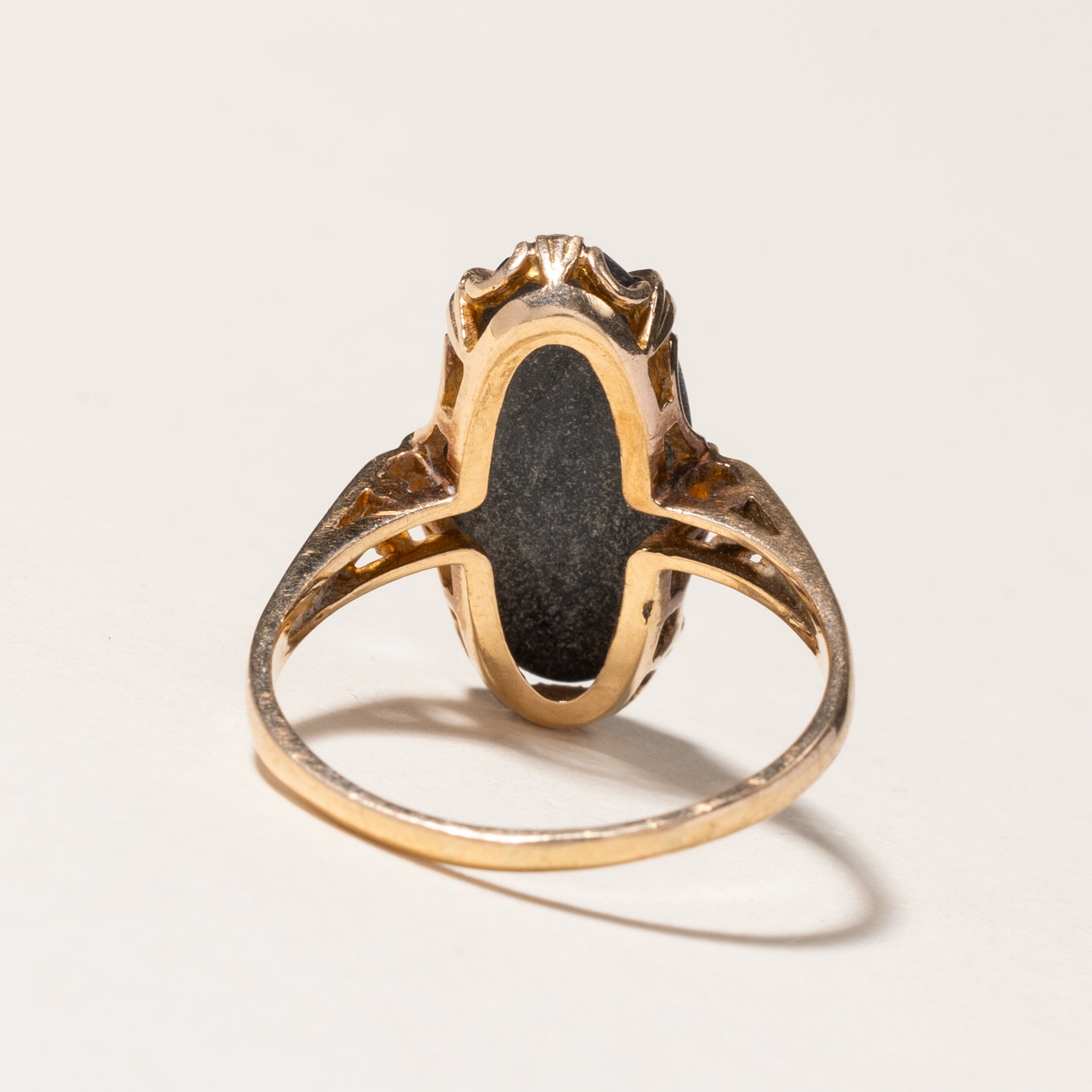 5.33ct Oval Cut Hematite Cocktail Ring for Women - Size 8.75 | Elegant Evening Party Jewelry for Special Occasions & Date Nights