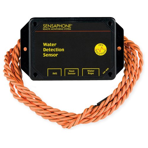 Sensaphone IMS-4830 Water Leak Detection Sensor with 10 Ft. Water Rope - Early Warning Alarm for Basement, Bathroom & Appliance Protection - Prevent Flood Damage in Homes & Offices