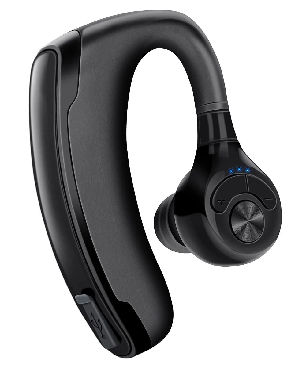 Newest Wireless Bluetooth Earpiece - Compatible with iPhone, Android & Samsung - Long Battery Life 10H HD Talktime - 180° Rotation Fits Both Ears - Perfect for Driving, Business Calls & Hands-Free Communication