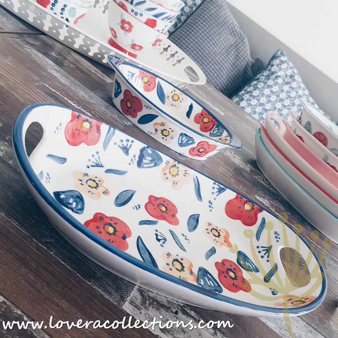 Handmade Pink Blossom Oval Ceramic Baking Dish - 12 Inch Porcelain Casserole Pan for Oven, Microwave & Dishwasher | Perfect for Casseroles, Lasagna, Desserts & Holiday Baking