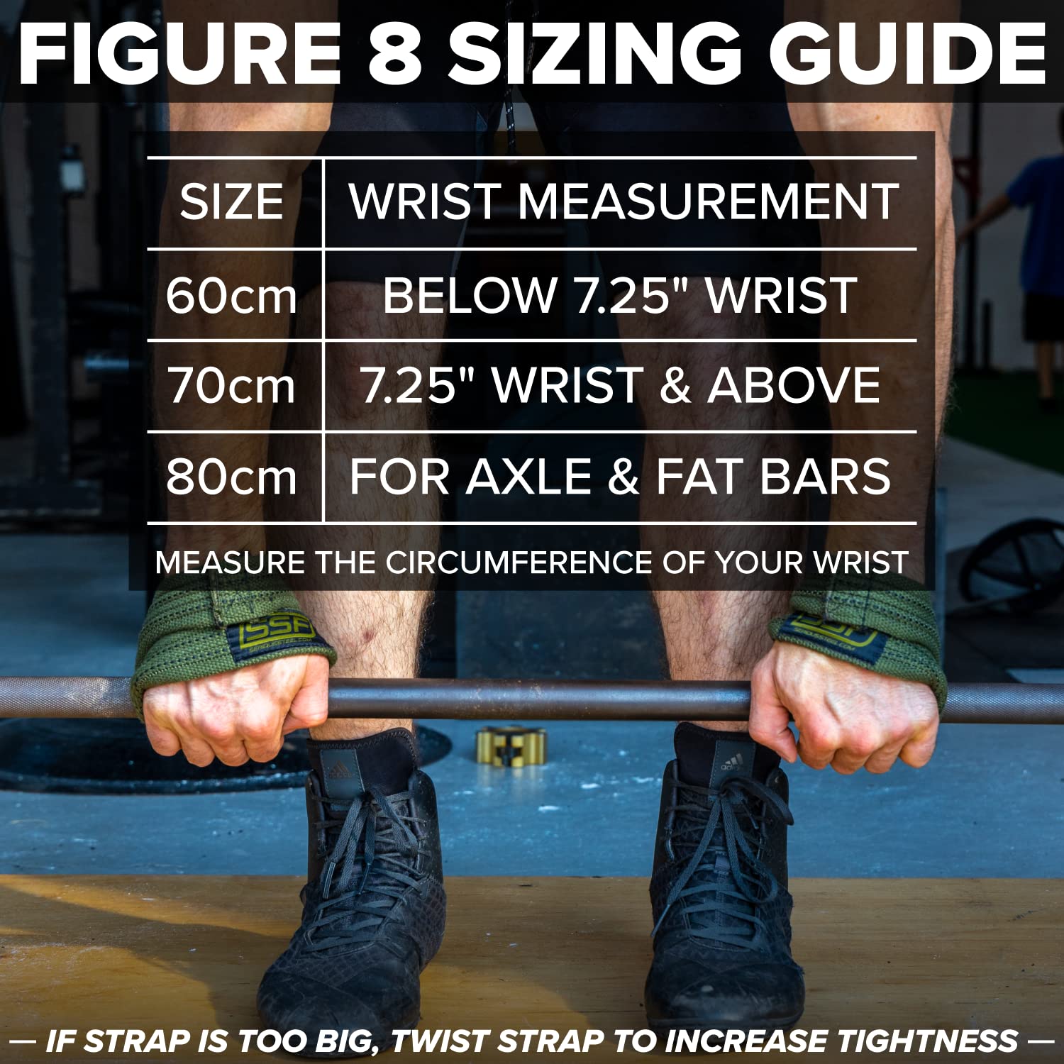 SERIOUS STEEL FITNESS Red Figure 8 Lifting Straps for Deadlifts & Strongman Training - Heavy Duty Axle Straps (3 Sizes) - Perfect for Powerlifting, Weight Training & Gym Workouts