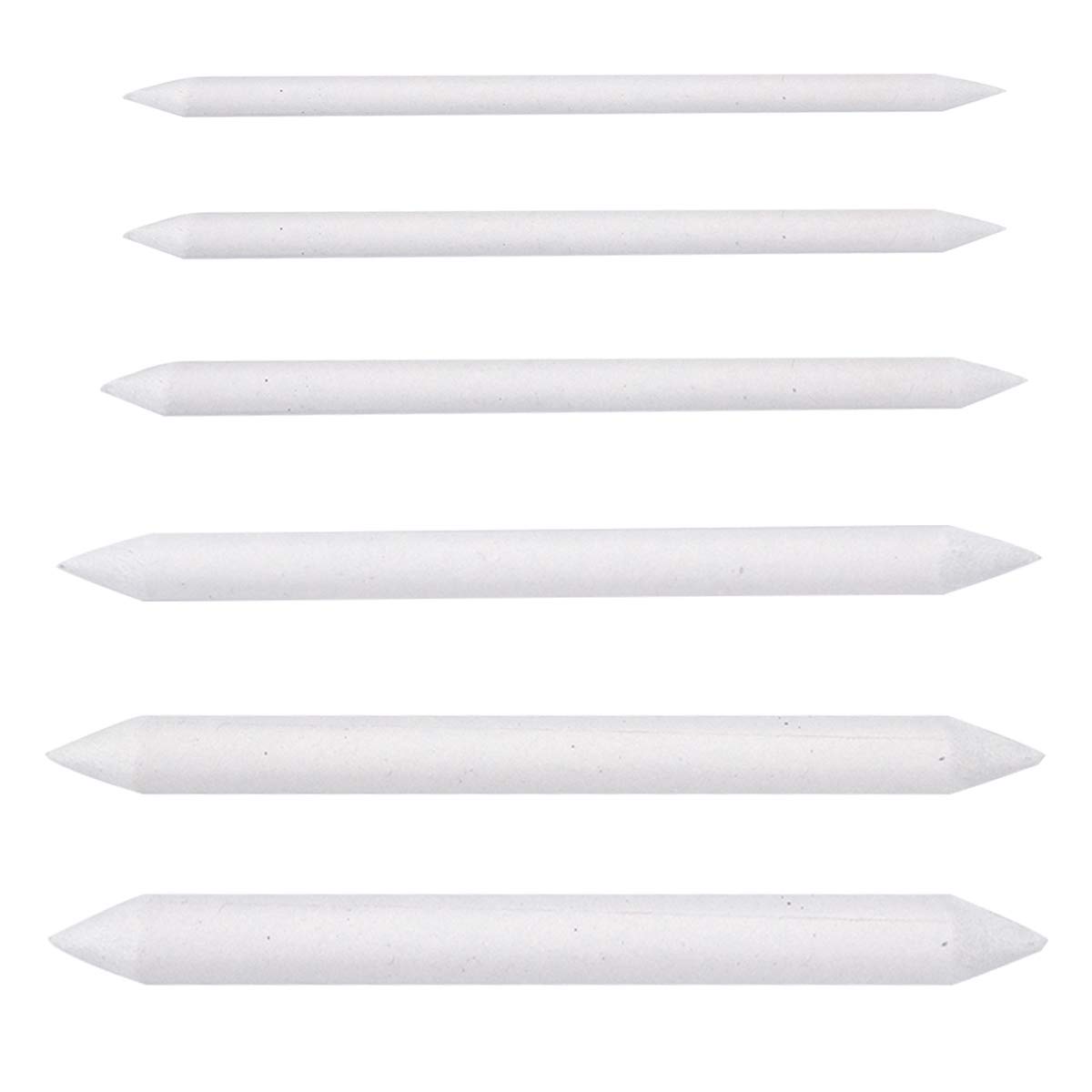 6 Pcs Blending Stump Paper Tortillon Set - Double Ended Art Blender Pencils for Drawing, Sketching & Shading - Perfect for Artists, Students & Beginners - Assorted Sizes, White - Ideal for DIY Art Projects, Portrait Drawing & Charcoal Sketching