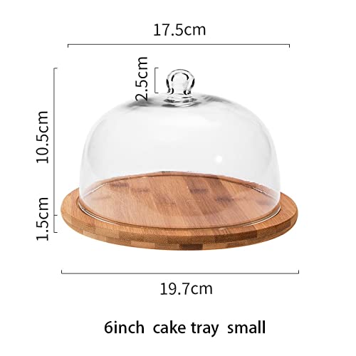 Glass Lid Butter Dish & Cake Tray - Premium Snack, Fruit & Dessert Serving Platter - Baking Supplies & Kitchen Tools - Ideal for Dinner Parties, Afternoon Tea & Food Storage (Small Size, Multiple Colors)