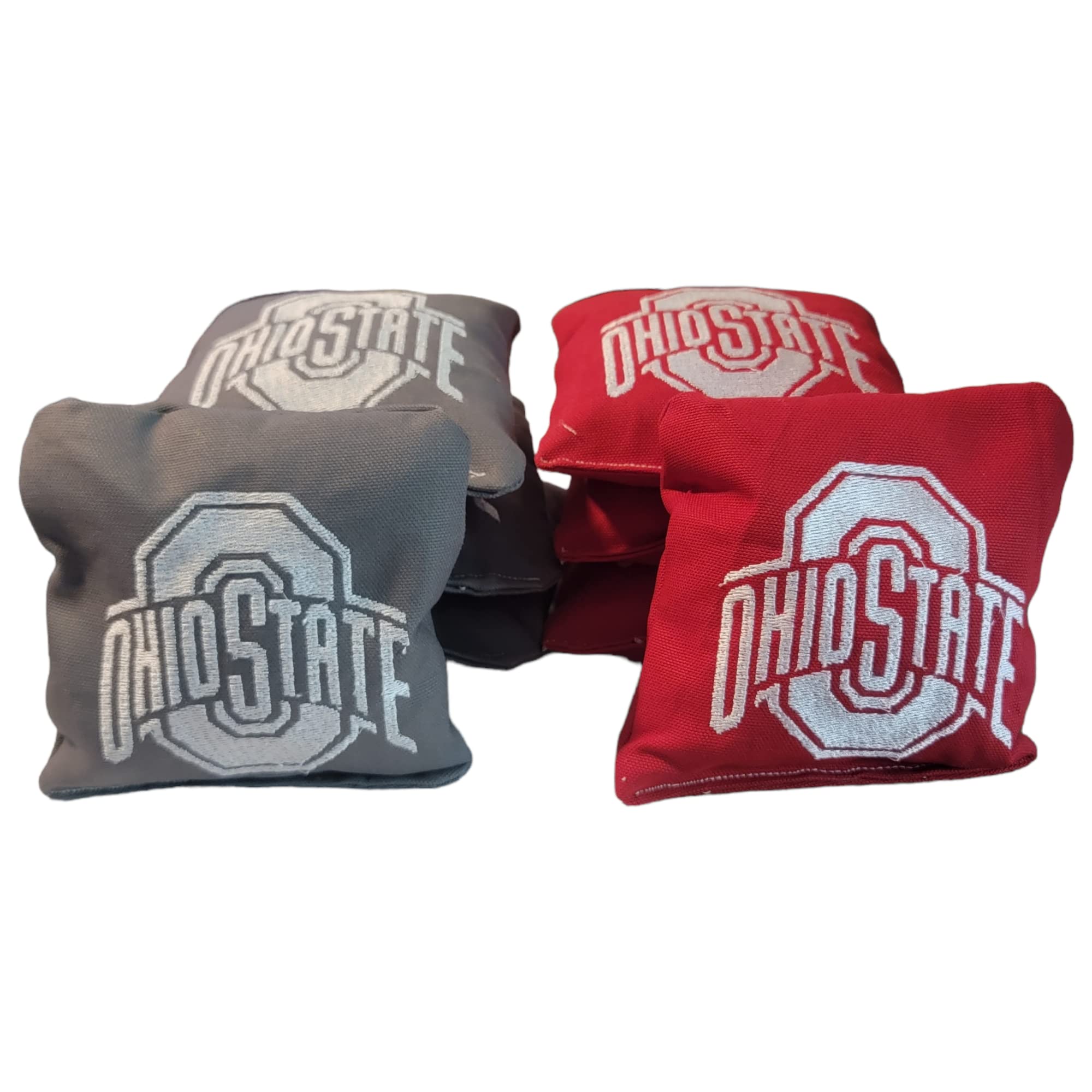 Ohio State Cornhole Bags Set of 8 - Premium Bean Bags for Cornhole Game - Perfect for Backyard Parties, Tailgating, and Outdoor Events