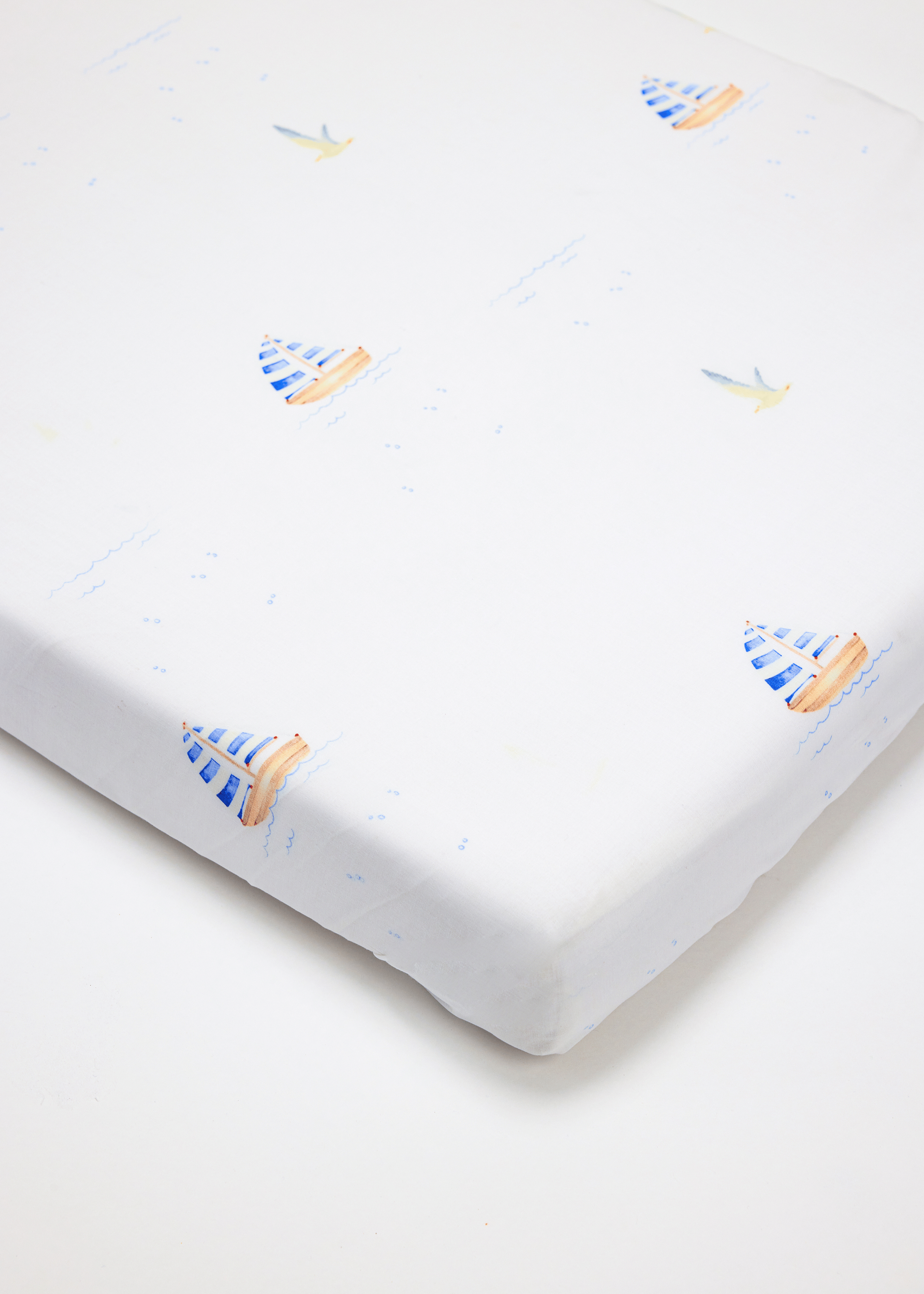 Premium Riviera Cotton Baby Cot Bedding Set with Soft Bumper - Breathable & Safe for Newborns & Toddlers - Perfect for Nursery, Daycare & Travel Cribs