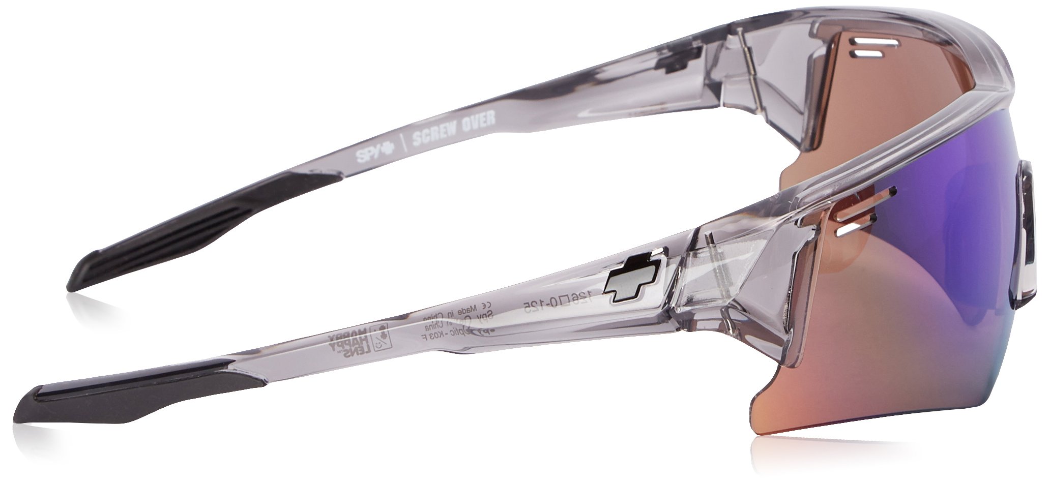 Spy Optics Screw Over Clear Wrap Sunglasses - UV Protection, Lightweight & Stylish for Cycling, Running, and Outdoor Sports