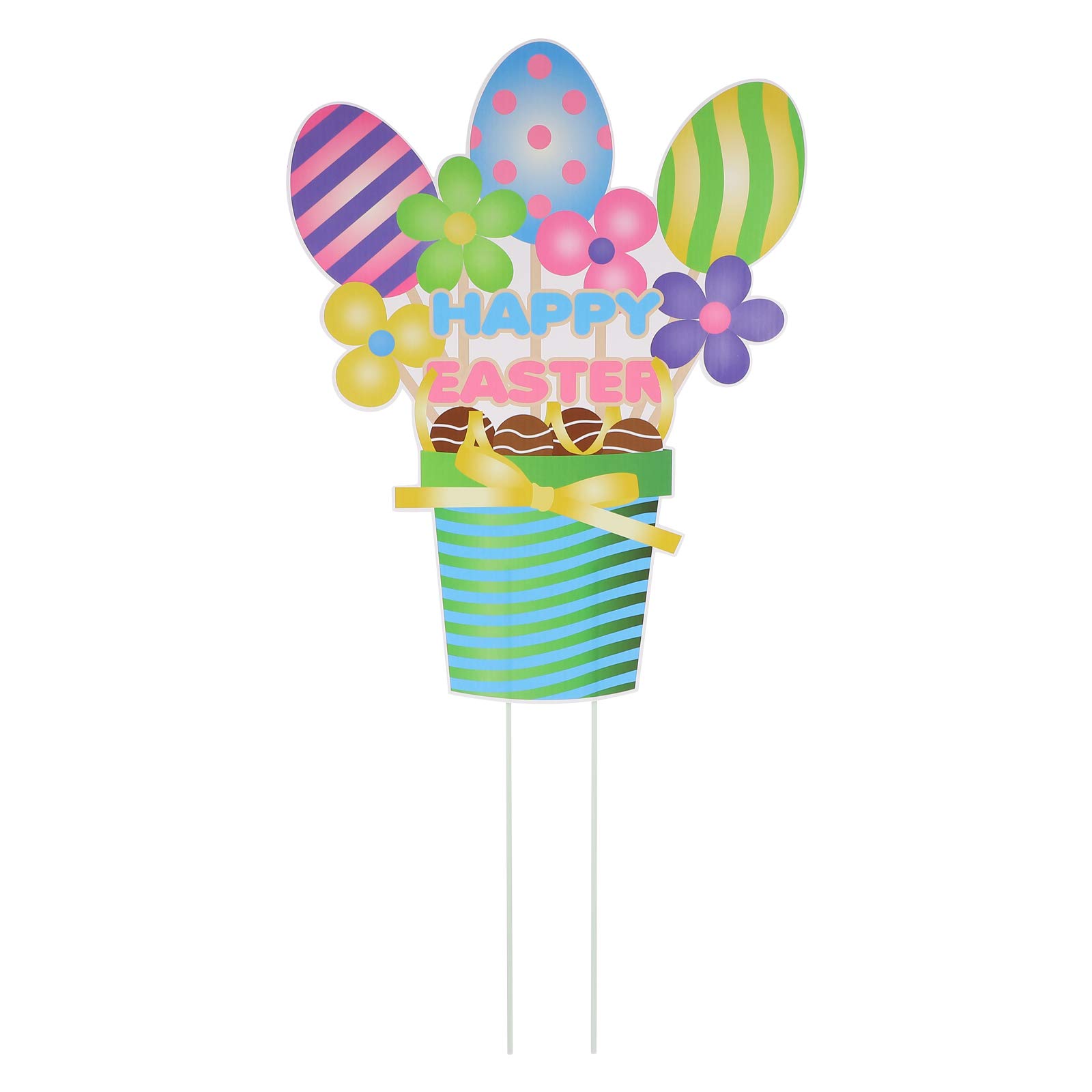 INOOMP Easter Yard Sign - 1pc Durable Easter Garden & Lawn Decoration for Outdoor Party, Holiday Scene, and Spring Festivities | Perfect for Easter Celebrations, Home Decor, and Backyard Parties
