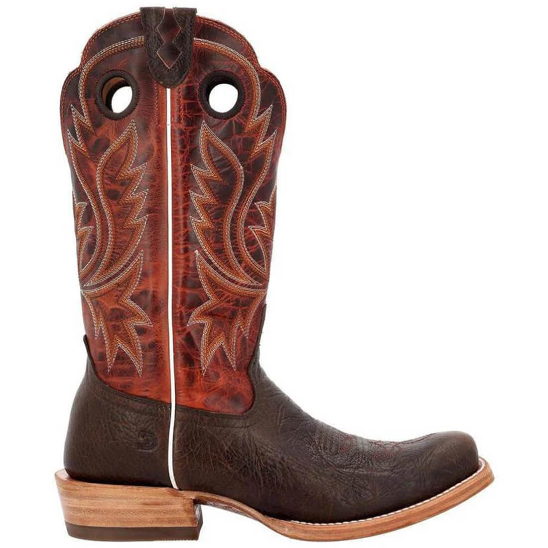 PRCA Collection Premium Shrunken Bullhide Western Boots for Men - Nicotine & Burnt Sienna Color | Durable Cowboy Boots for Rodeo, Country Dancing & Western Fashion
