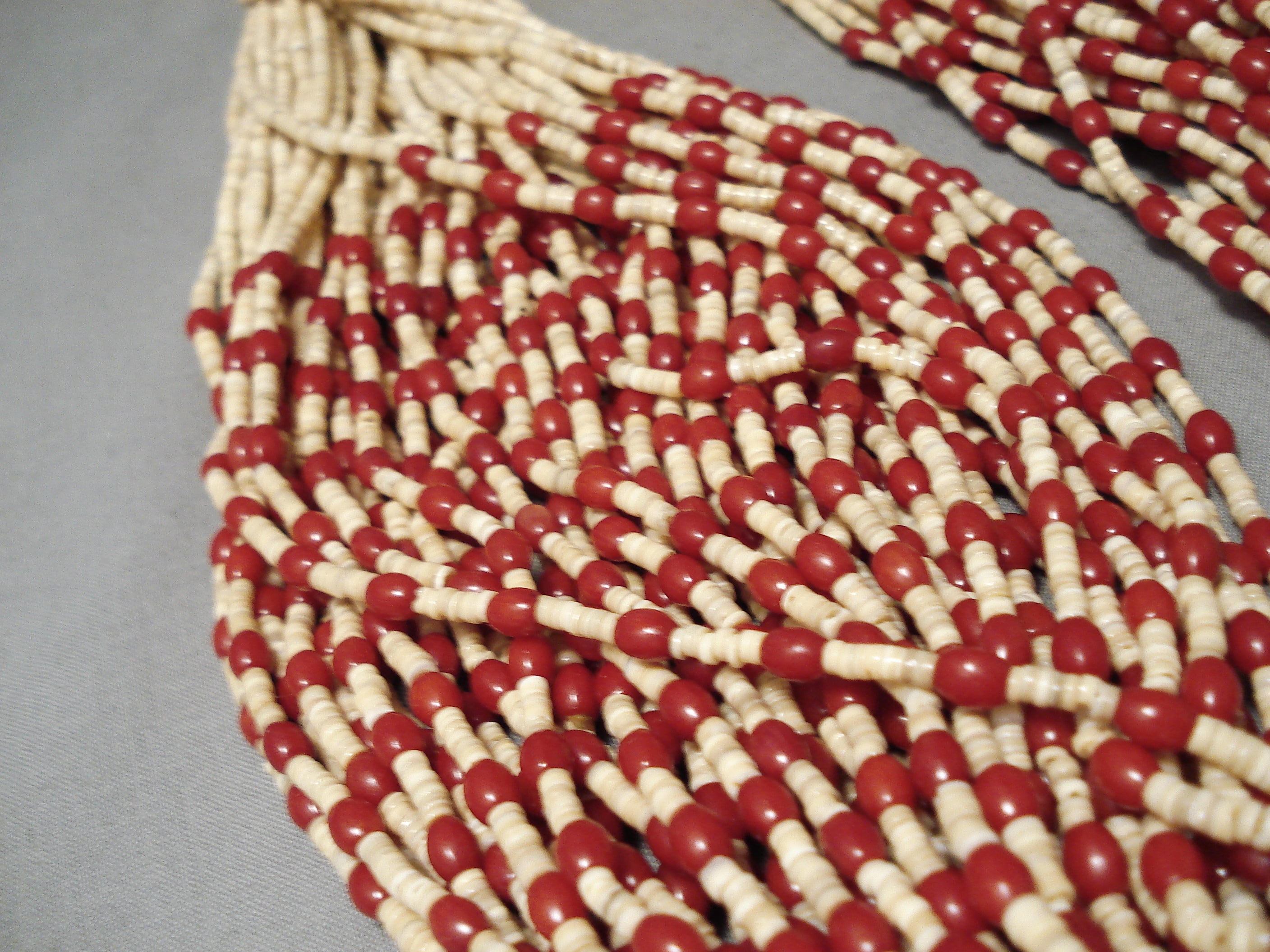 Authentic Navajo Coral Heishi Necklace - 659g Monumental Native American Jewelry for Women, Perfect for Cultural Events, Weddings & Boho Fashion