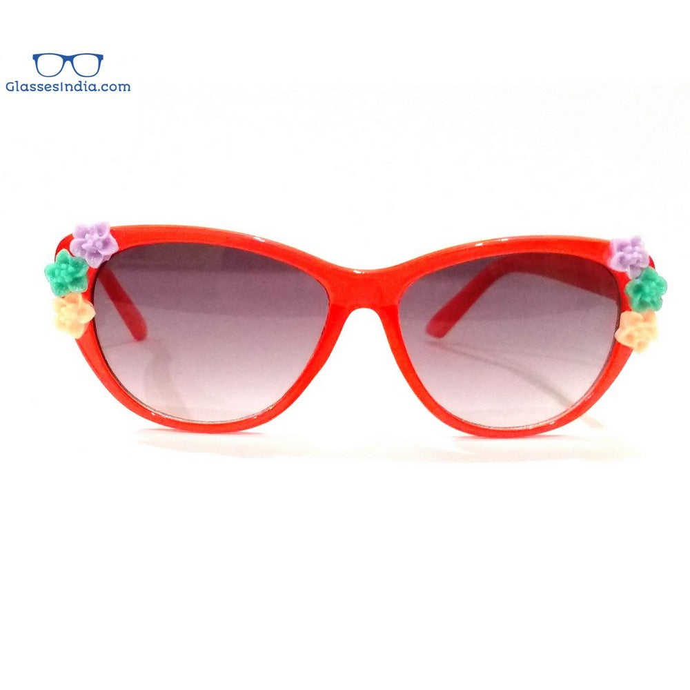 Trendy Red Kids Fashion Sunglasses TKS004 - UV Protection, Lightweight & Durable for Outdoor Play, Beach, Sports, and Summer Activities