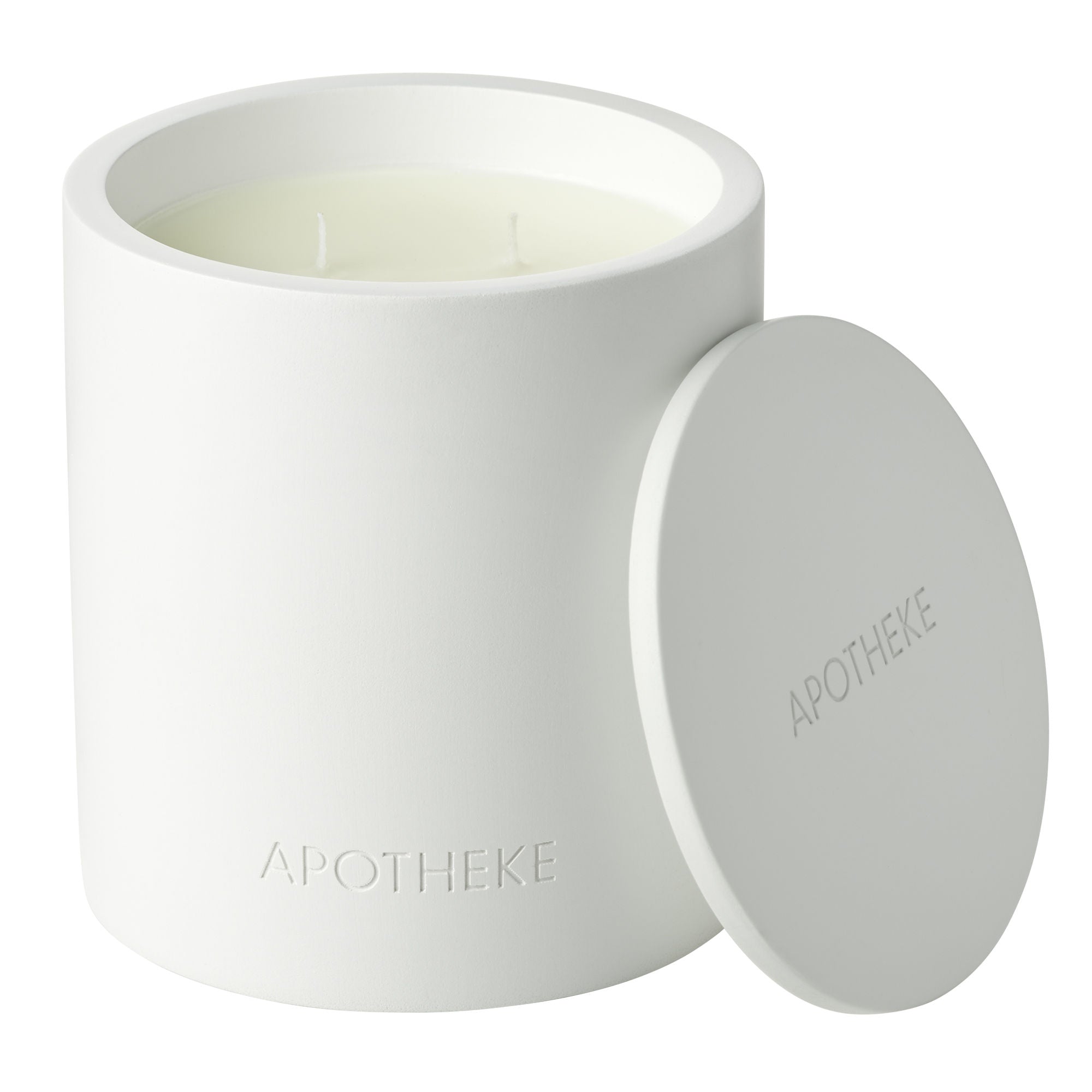 Organic Holy Basil & Rosewater 2-Wick Concrete Candle | Aromatherapy & Home Decor | Perfect for Meditation, Yoga & Relaxation Spaces
