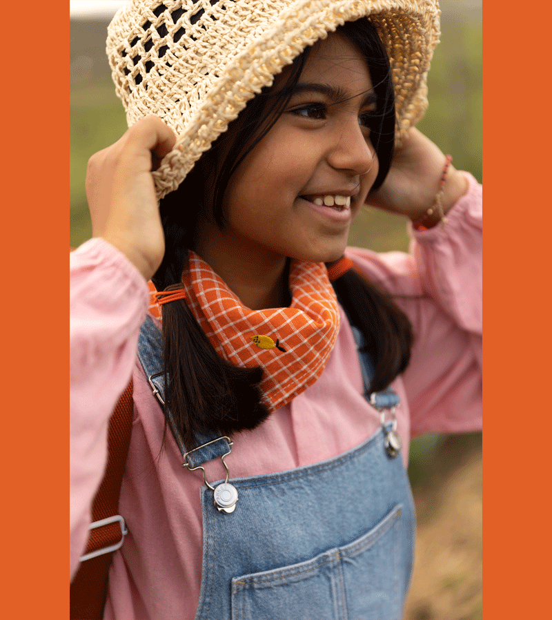 Sticky Lemon Carrot Orange Farmhouse Bandana - Vintage Floral Print Cotton Scarf for Women, Men - Perfect for Outdoor Activities, Gardening, Picnics, and Country Style Fashion
